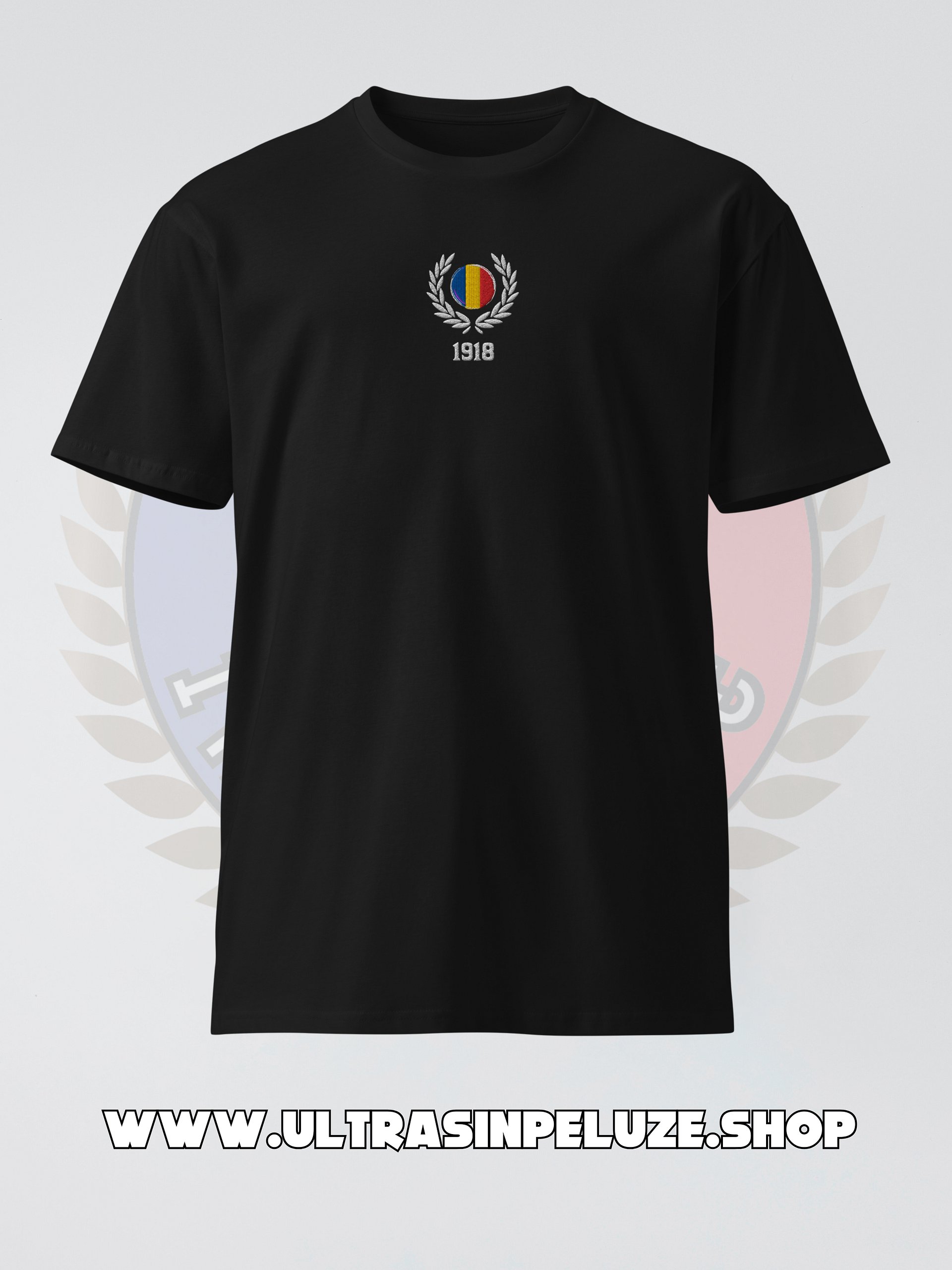Tricou Brodat Ultras "1918" – Design Tricolor, 100% Bumbac product image (1)
