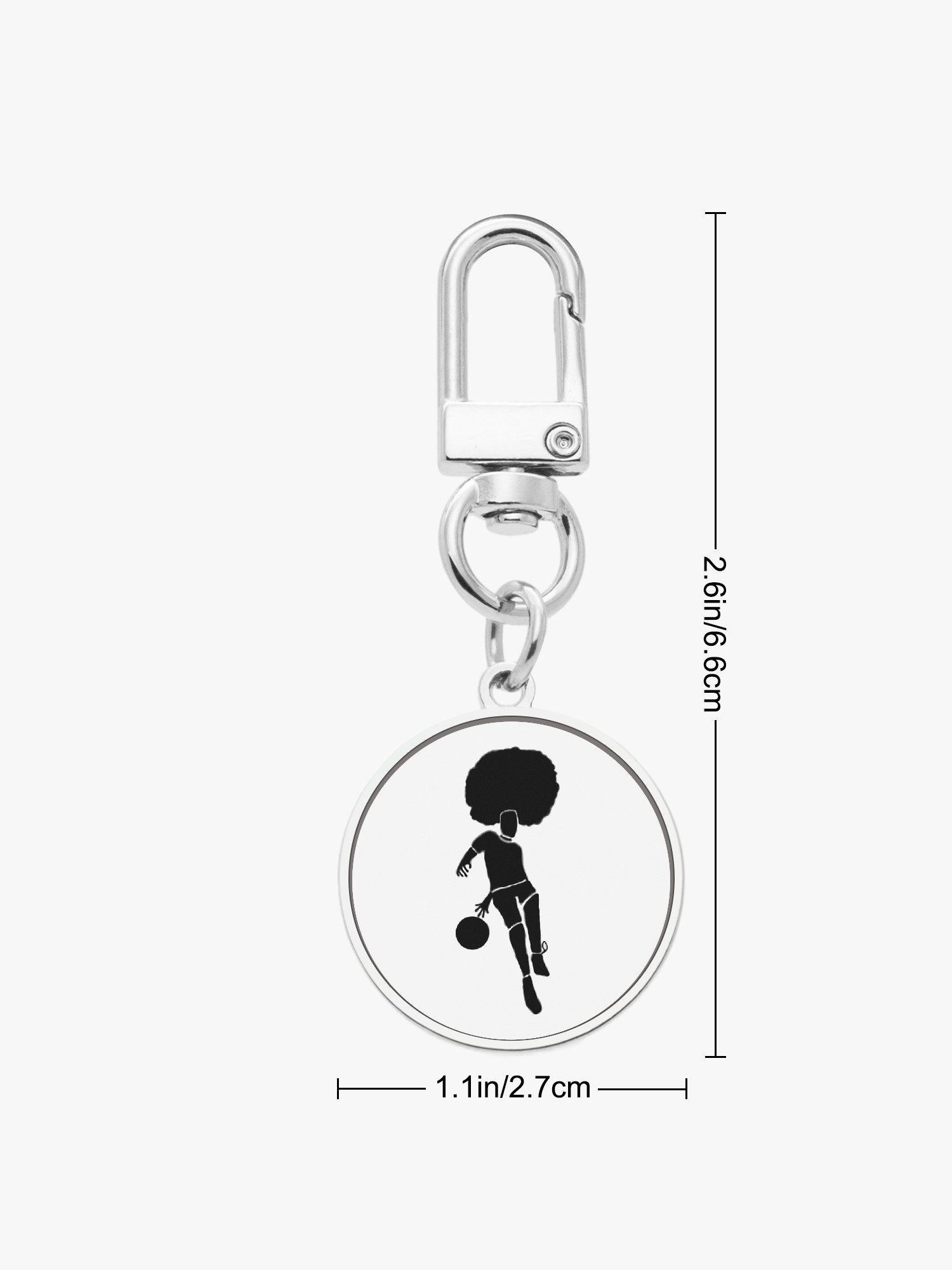 Mo_WithTheFro Metal Key chain, Black logo product image (2)