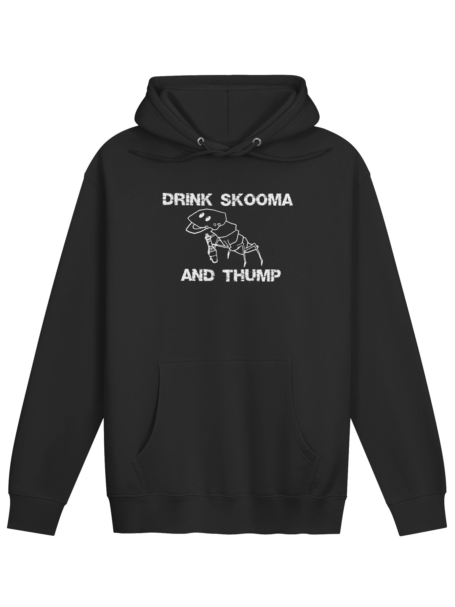 Drink Skooma and Thump Hoodie (White on Black) product image (1)