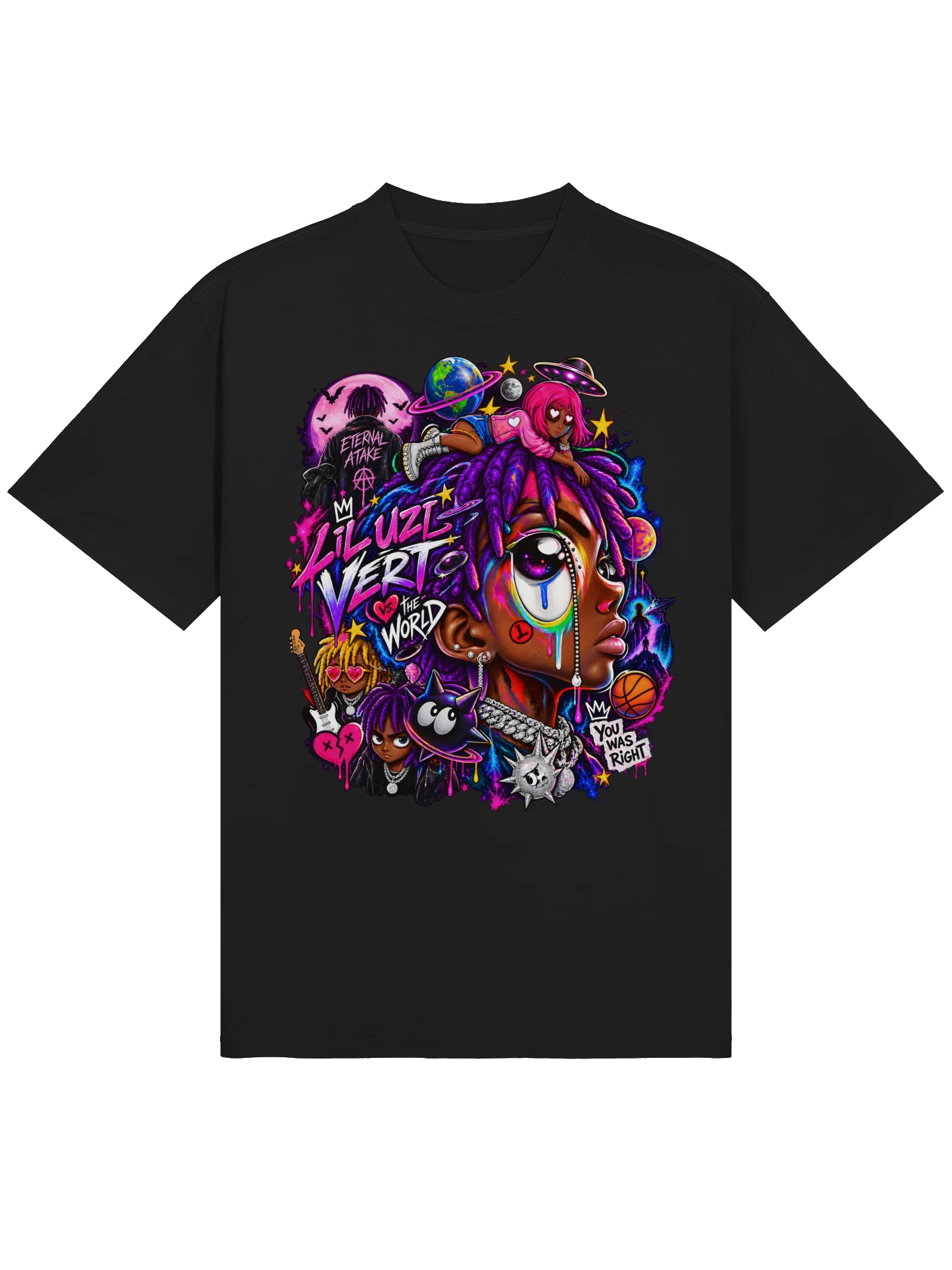 Lil Uzi Vert Neon Collage Oversized Tee product image (1)