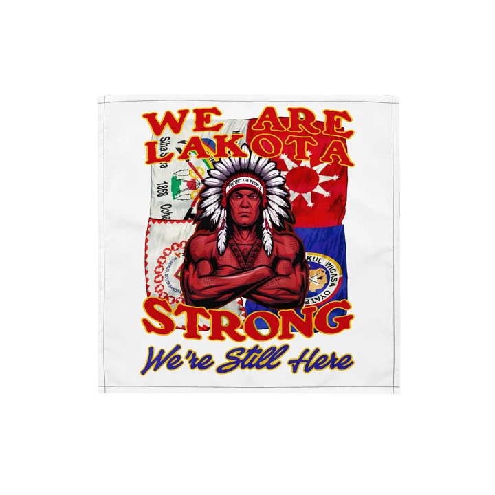 Lakota Pride White Bandana product image (1)