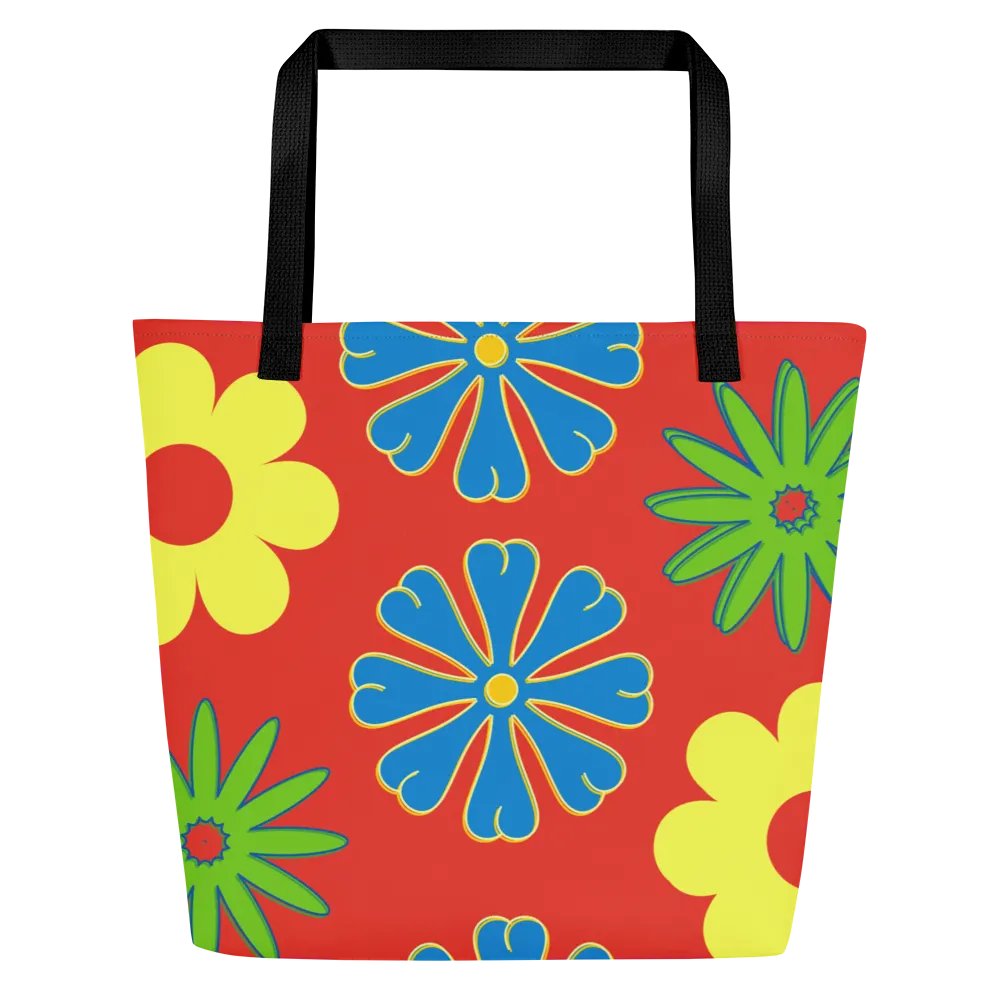 Bright and Whimsy Flowered Tote Bag product image (1)