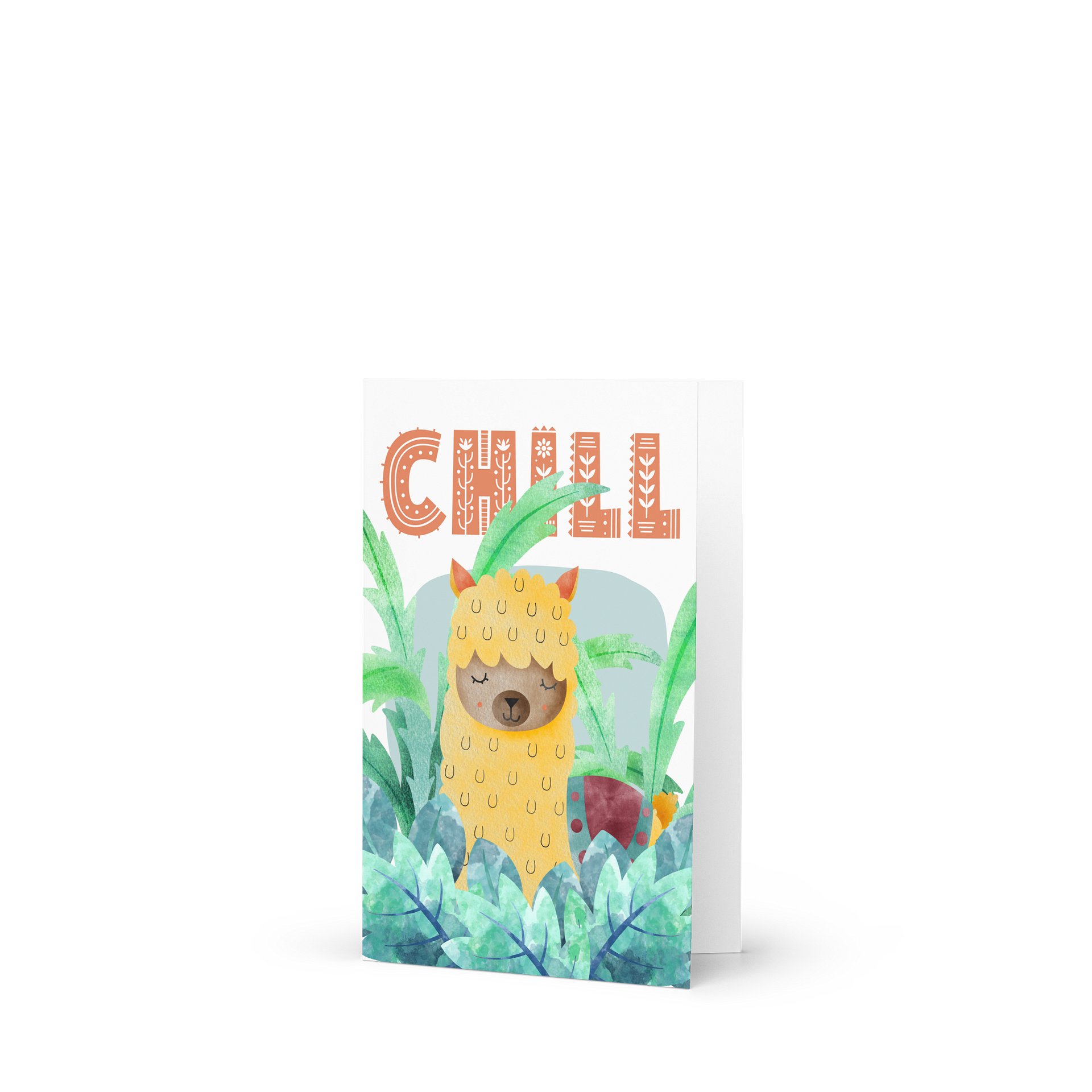 Chill Cute Llama Card product image (1)