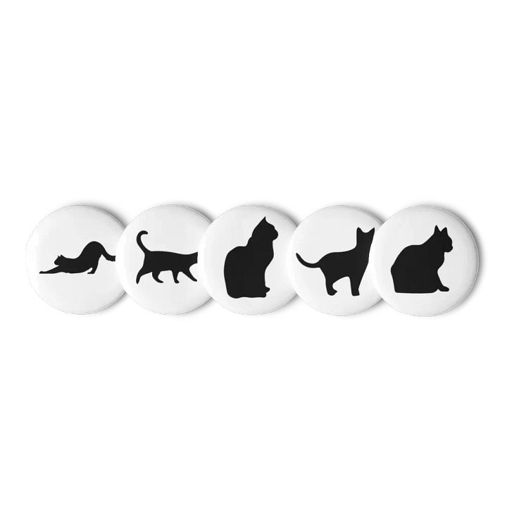 Black Cat Silhouettes Pin Set (5pcs) product image (3)
