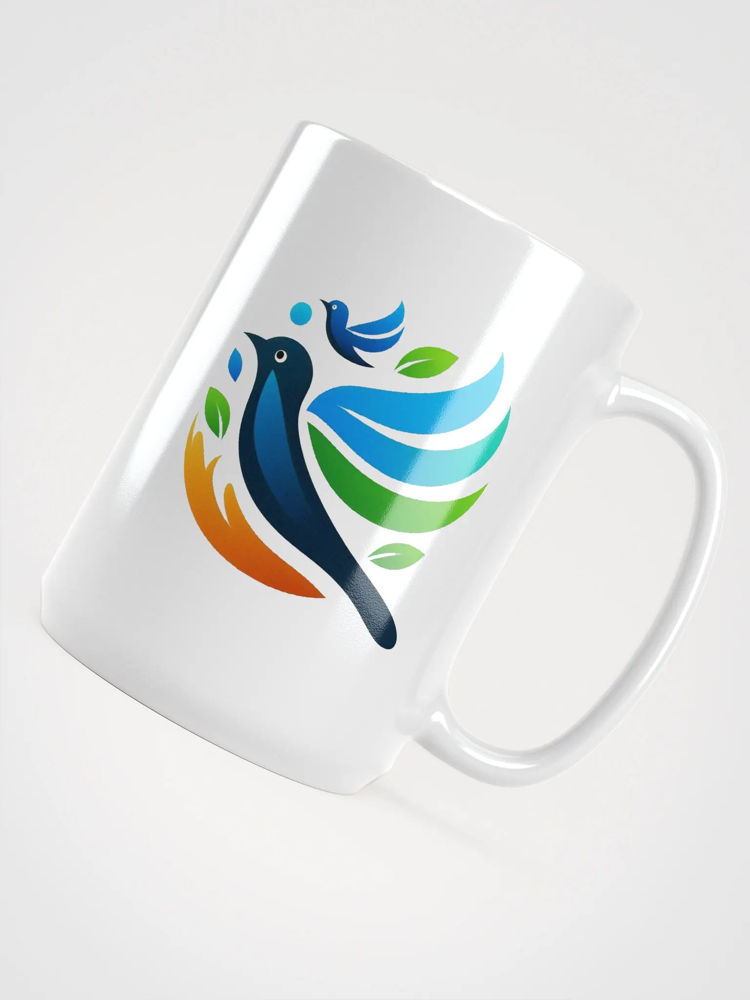 Dynamic Birds White Glossy Mug product image (4)