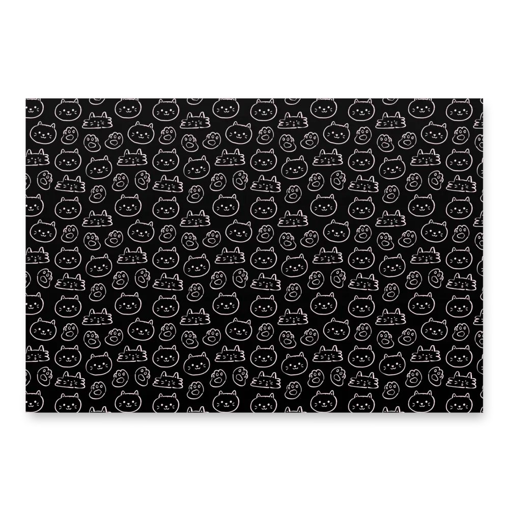 Midnight Kitty Wrap Paper (Set of 3) product image (2)