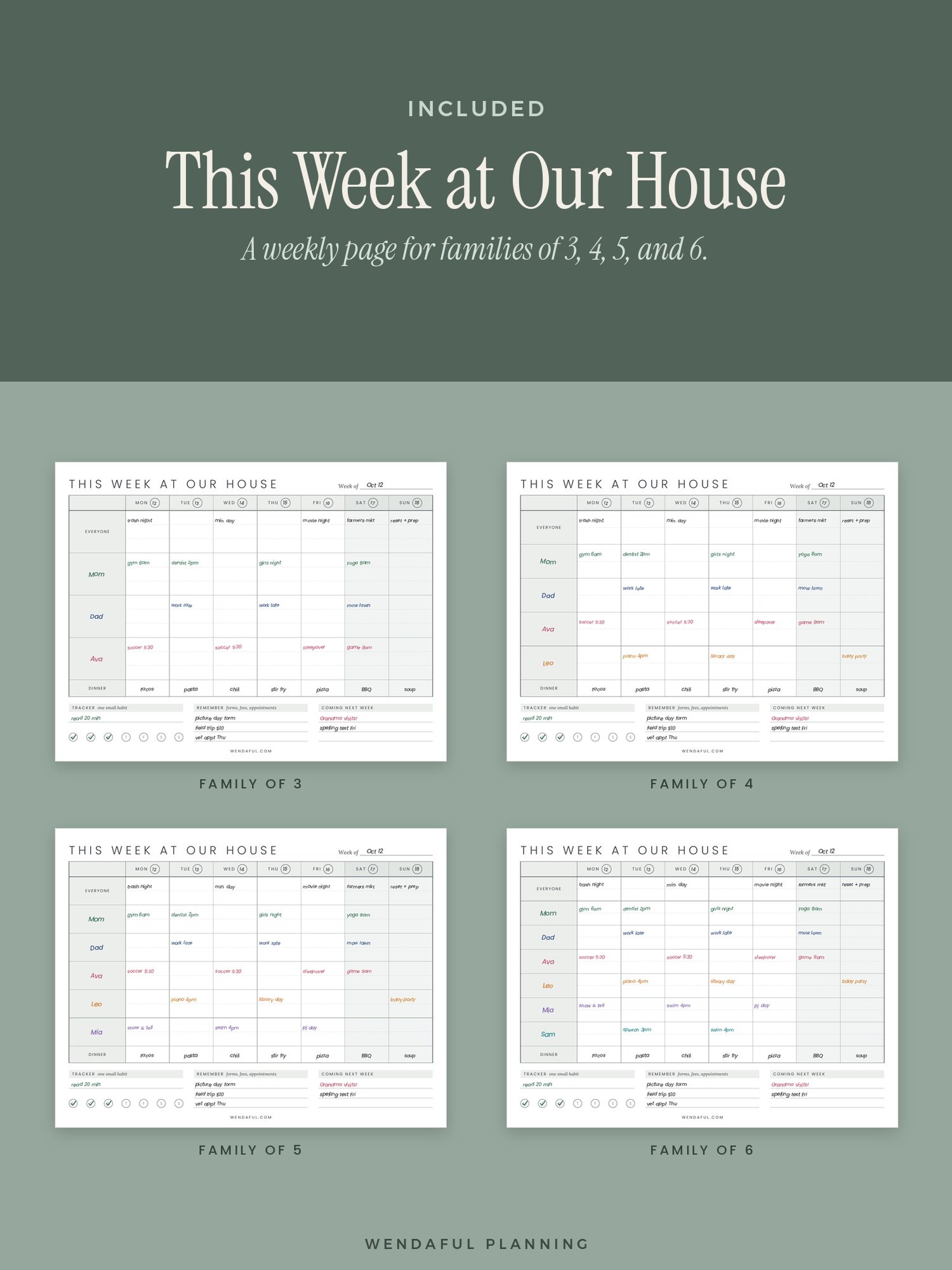 The Family Command Center | Printable Family Binder product image (3)