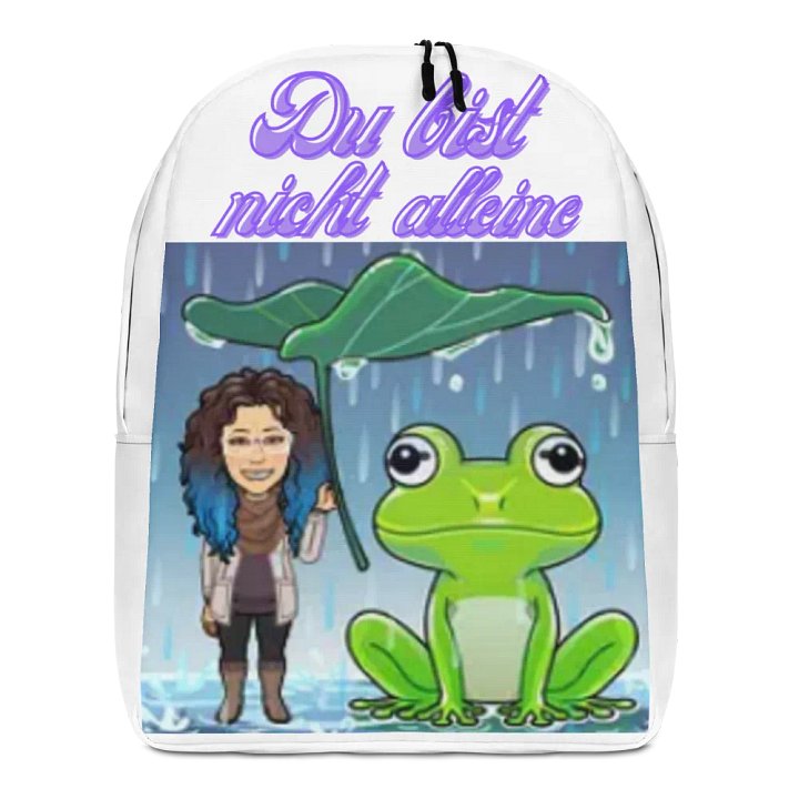 Minimalistischer Rucksacktasche mit dem Aufdruck ´´ du bist nicht alleine´´ product image (1)