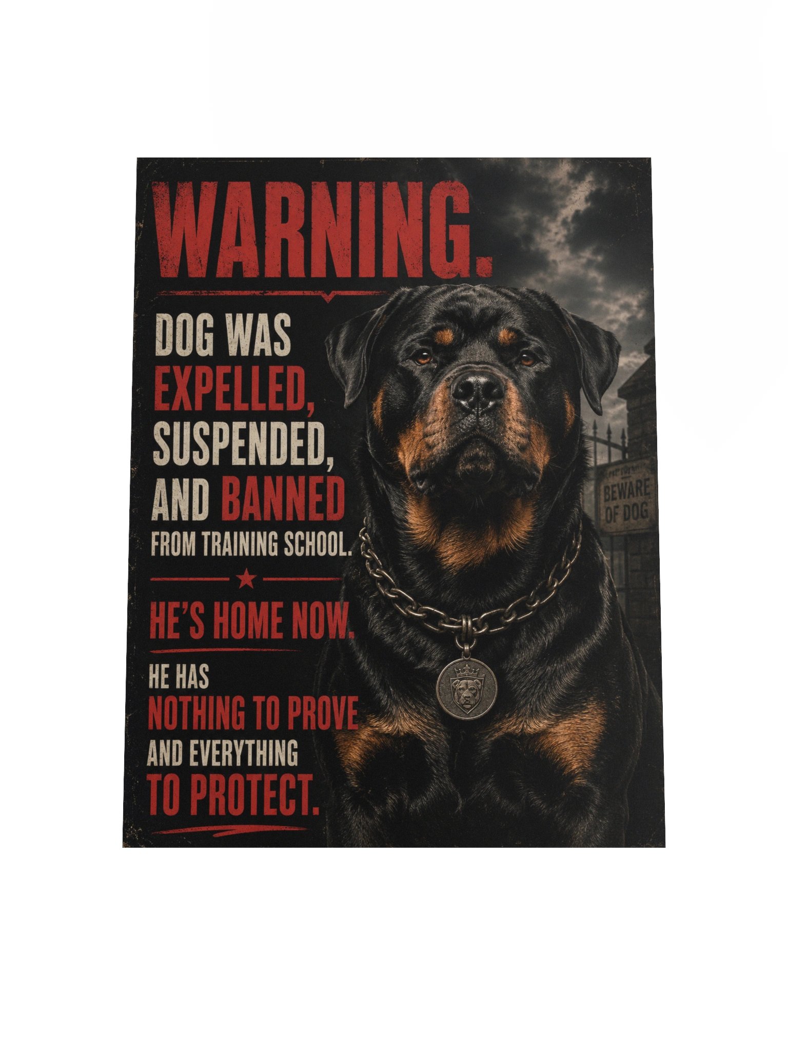 Rottweiler Warning Poster product image (8)