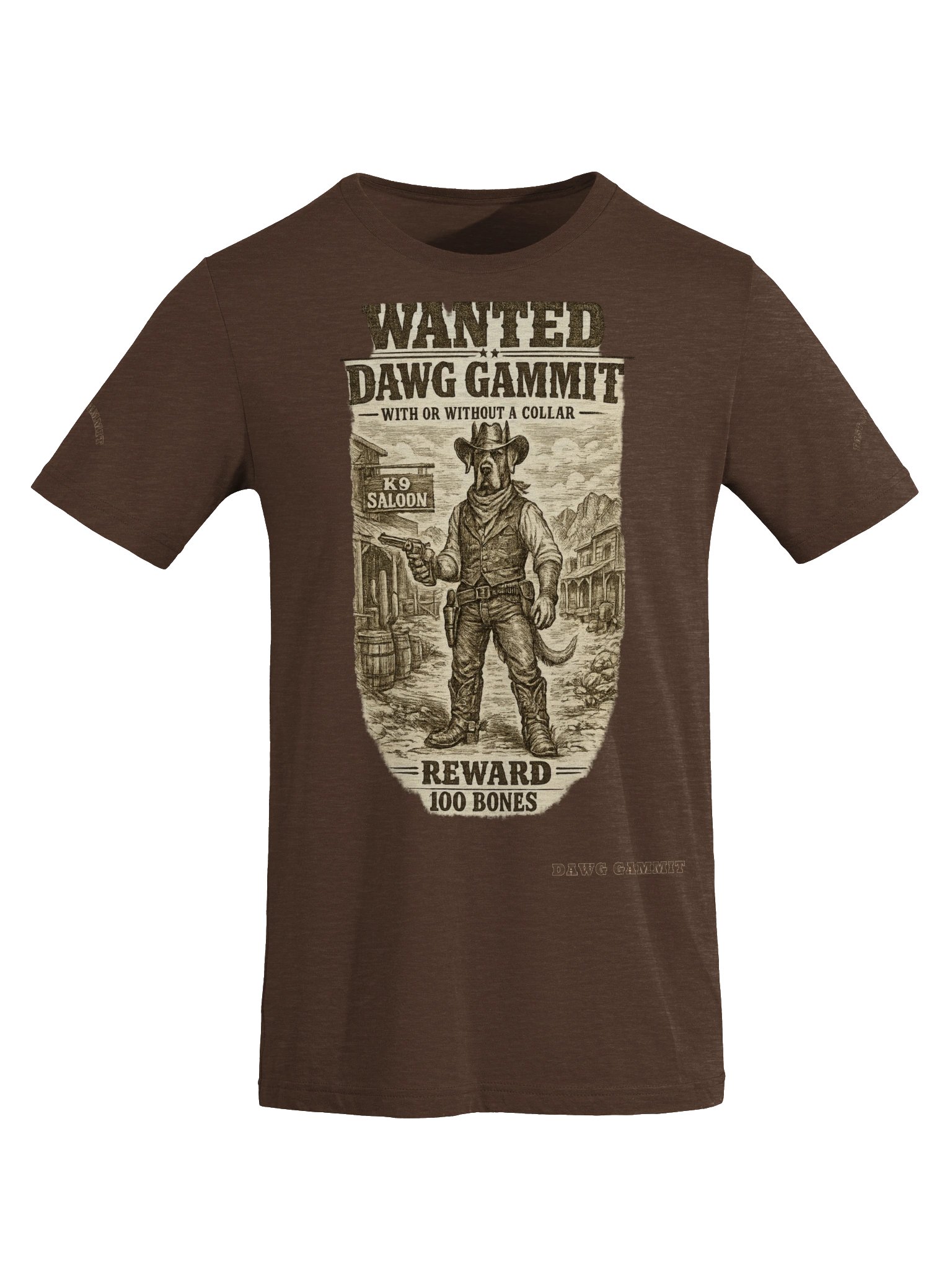DAWG GAMMIT™ WANTED Great Dane Triblend T-Shirt product image (13)
