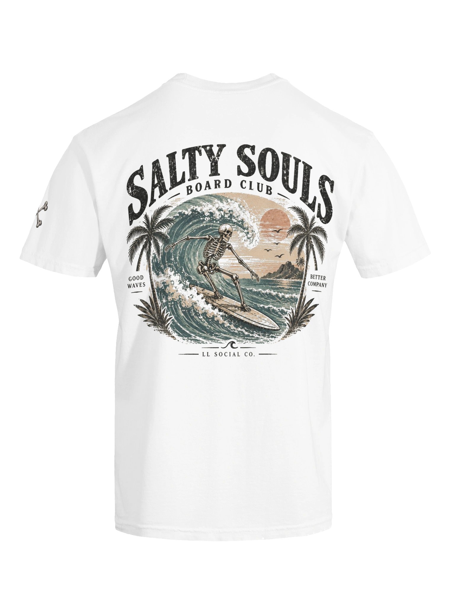 Salty Souls Board Club Comfort Colors Tee — Coastal Skellie Edit product image (7)