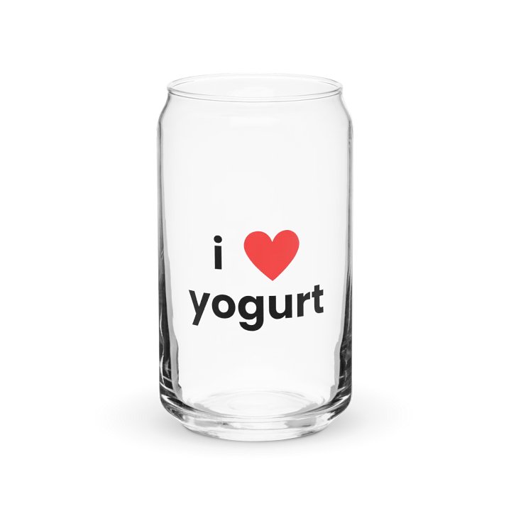 "i ❤ yogurt" can-shaped glass product image (2)