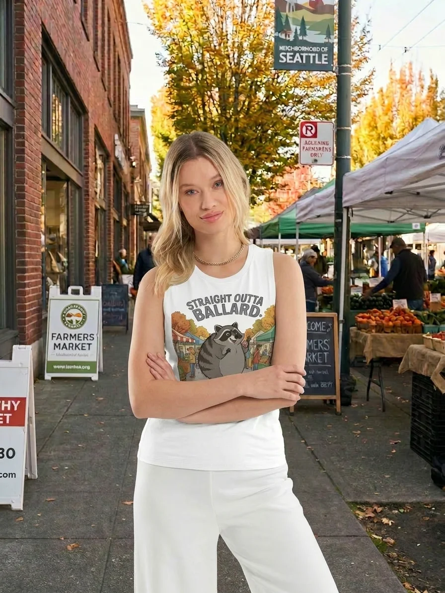 Jimothy the Raccoon Bella Canvas' women's muscle tank product image (1)
