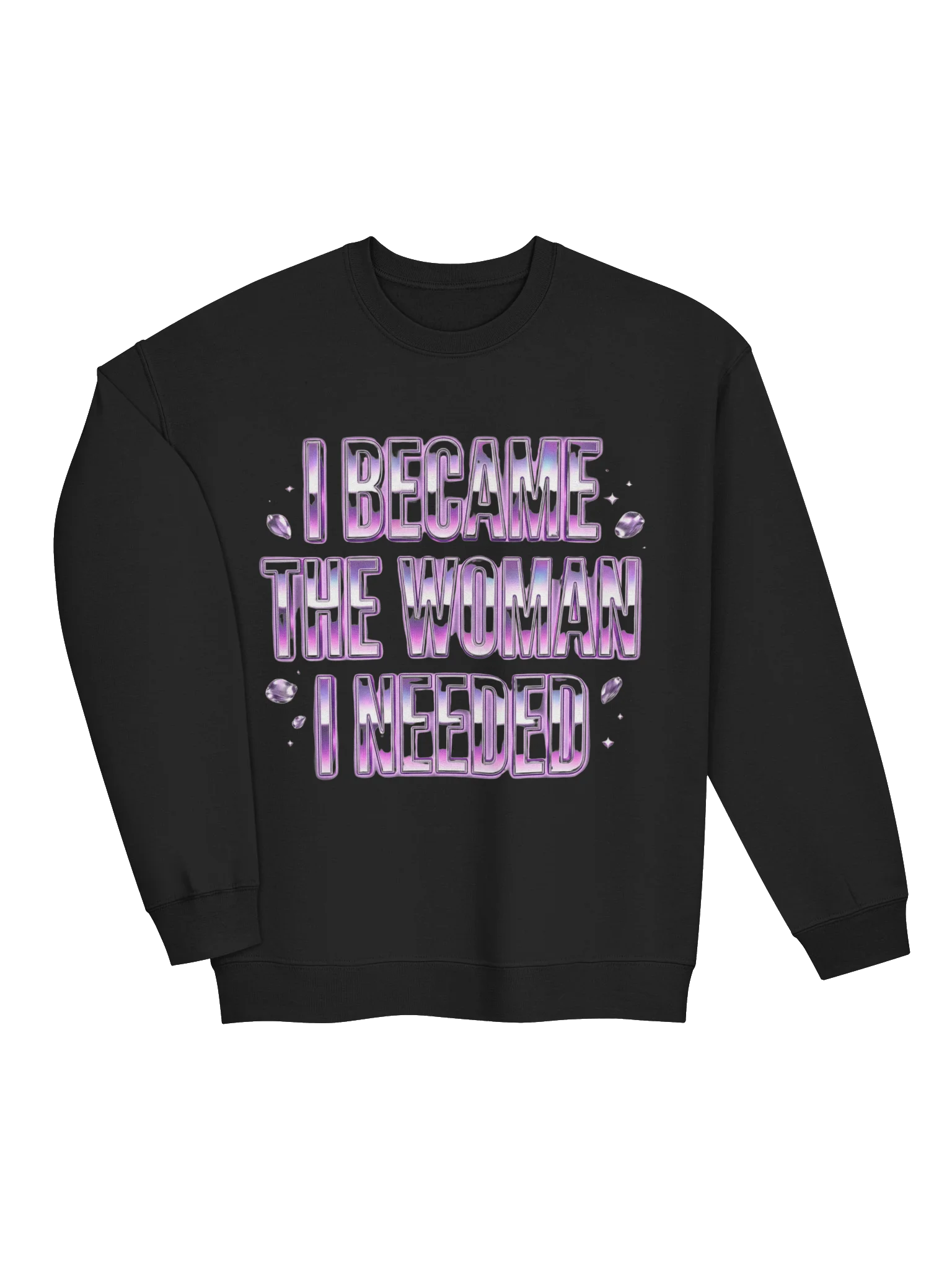 I Became The Woman I Needed – Chrome Statement Crewneck Sweatshirt product image (4)