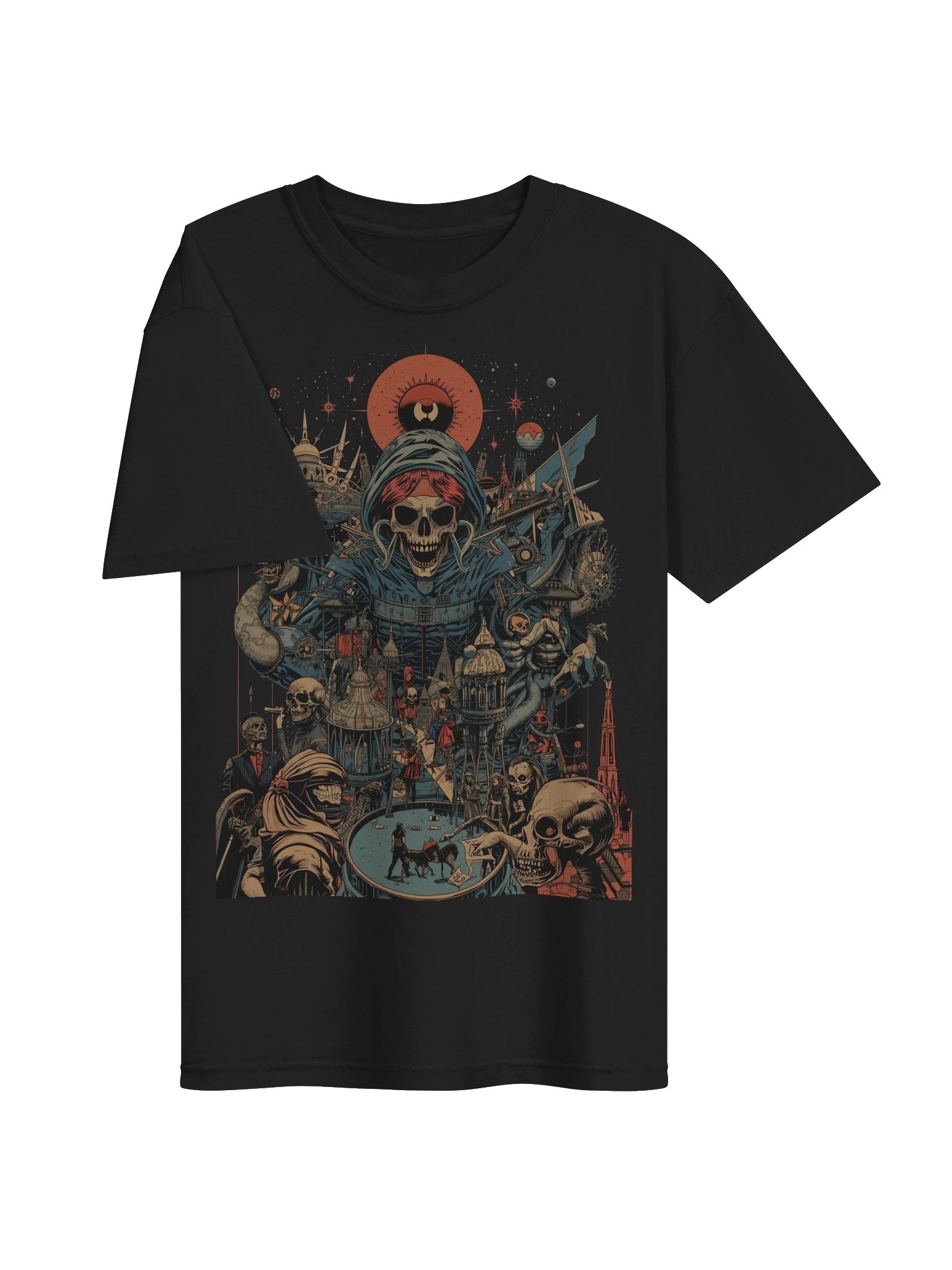 Crimson Sun Skullscape Heavyweight T-Shirt product image (6)