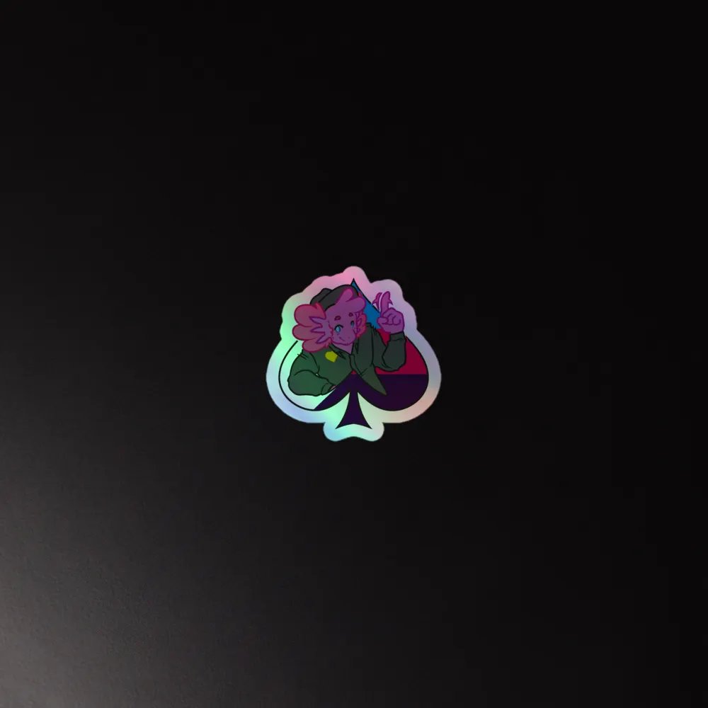 Poly in Spades | Kiss-Cut Holo Sticker product image (2)
