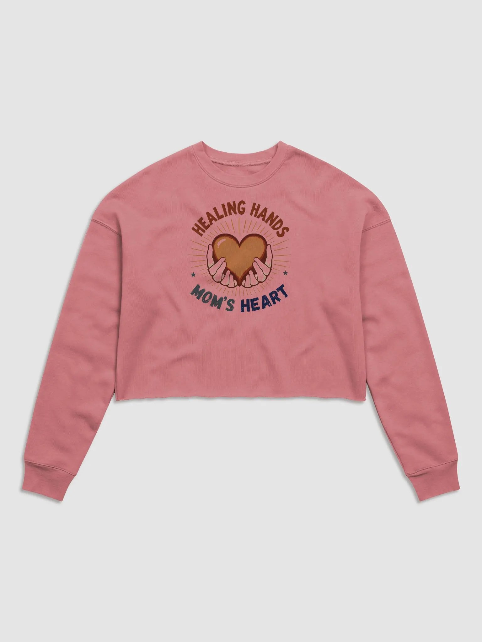 Healing Hands Mom's Heart Crop Sweatshirt product image (2)