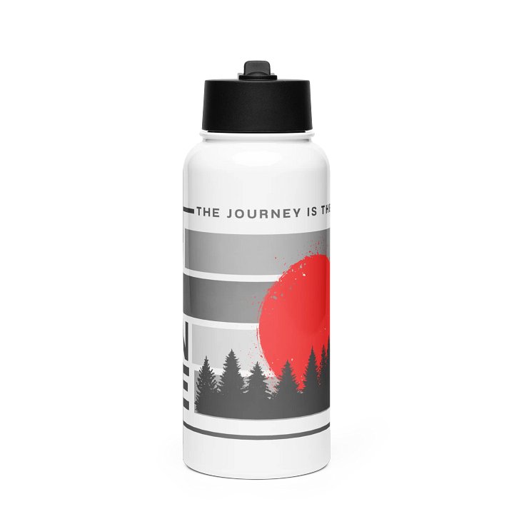 The Journey Is The Adventure - Stainless Steel Water Bottle w/ Straw Lid product image (1)