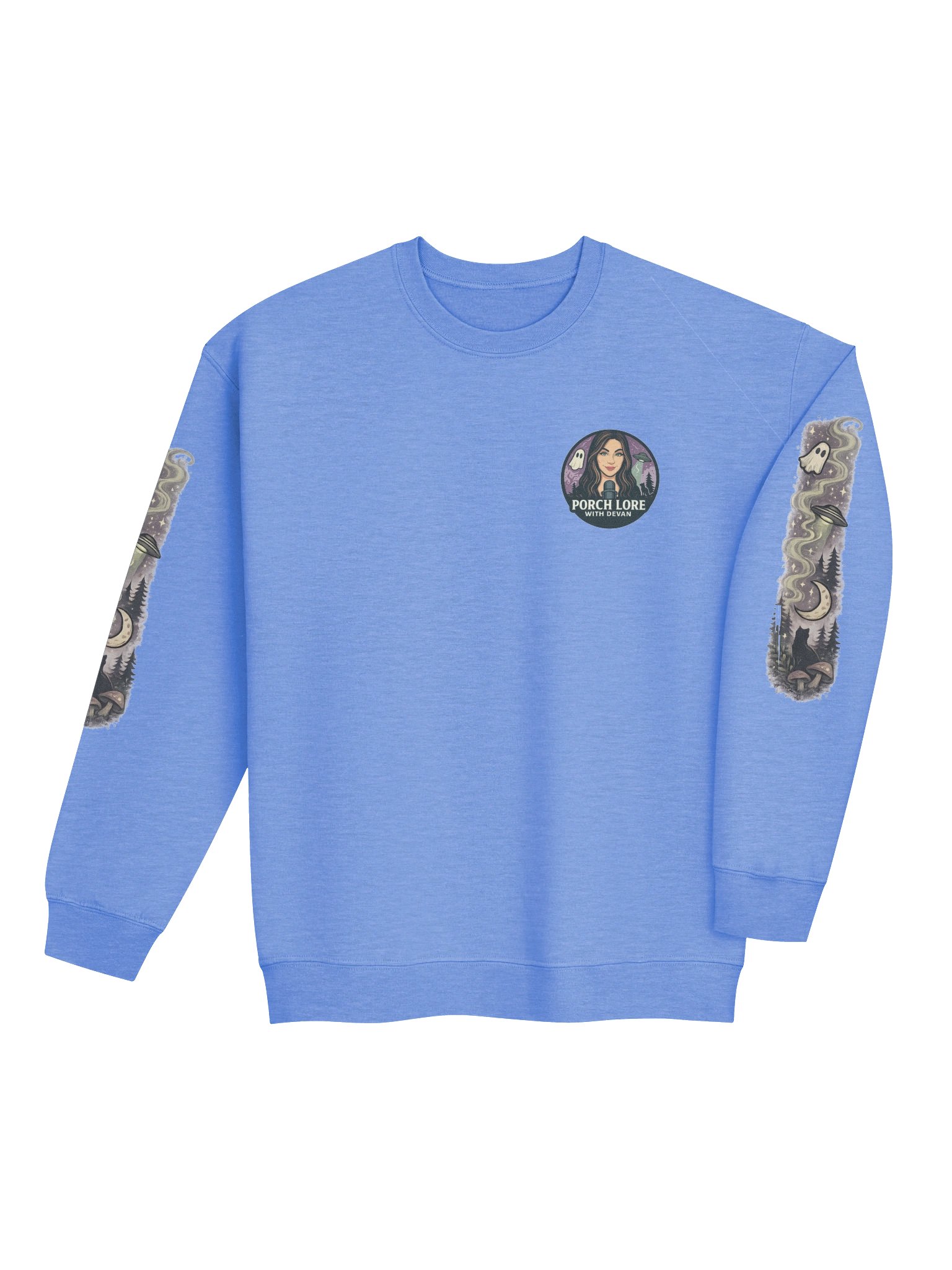 PORCH LORE DEVAN SPOOKY SLEEVES CLASSIC CREW NECK SWEATSHIRT product image (1)