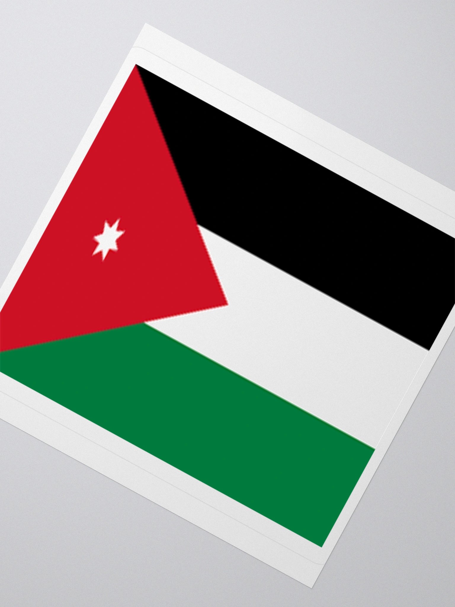 Jordan Flag Sticker | Seven-Pointed Star Design | Durable Vinyl | 3 Sizes product image (4)