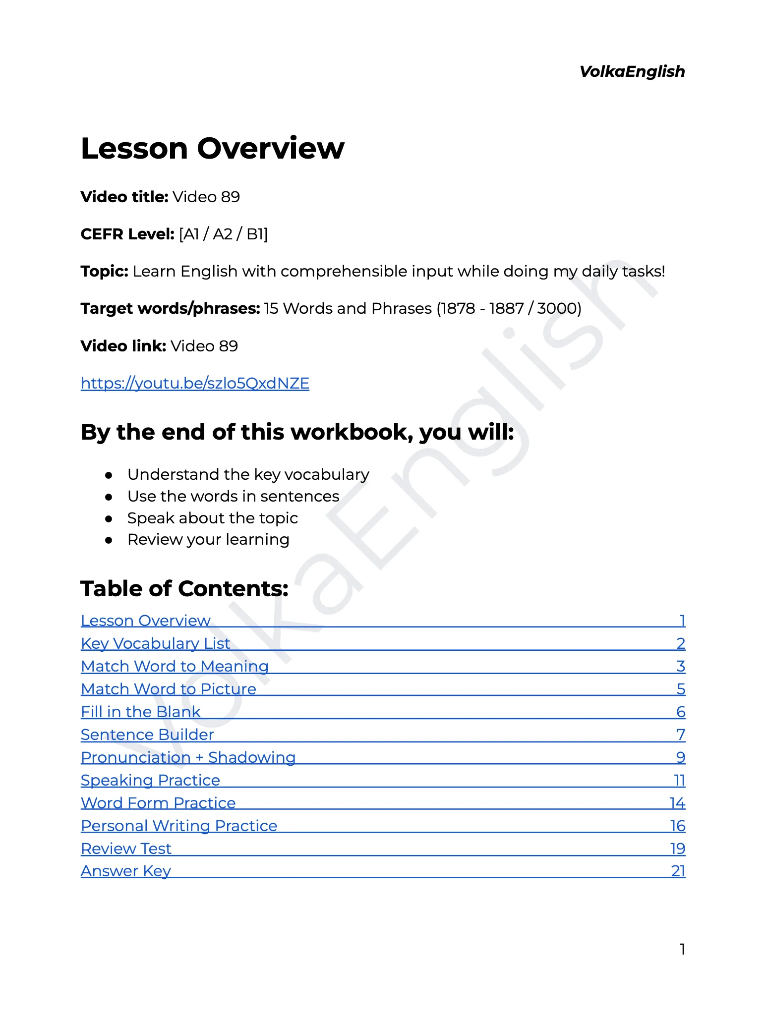 Video 89 Study Pack product image (2)