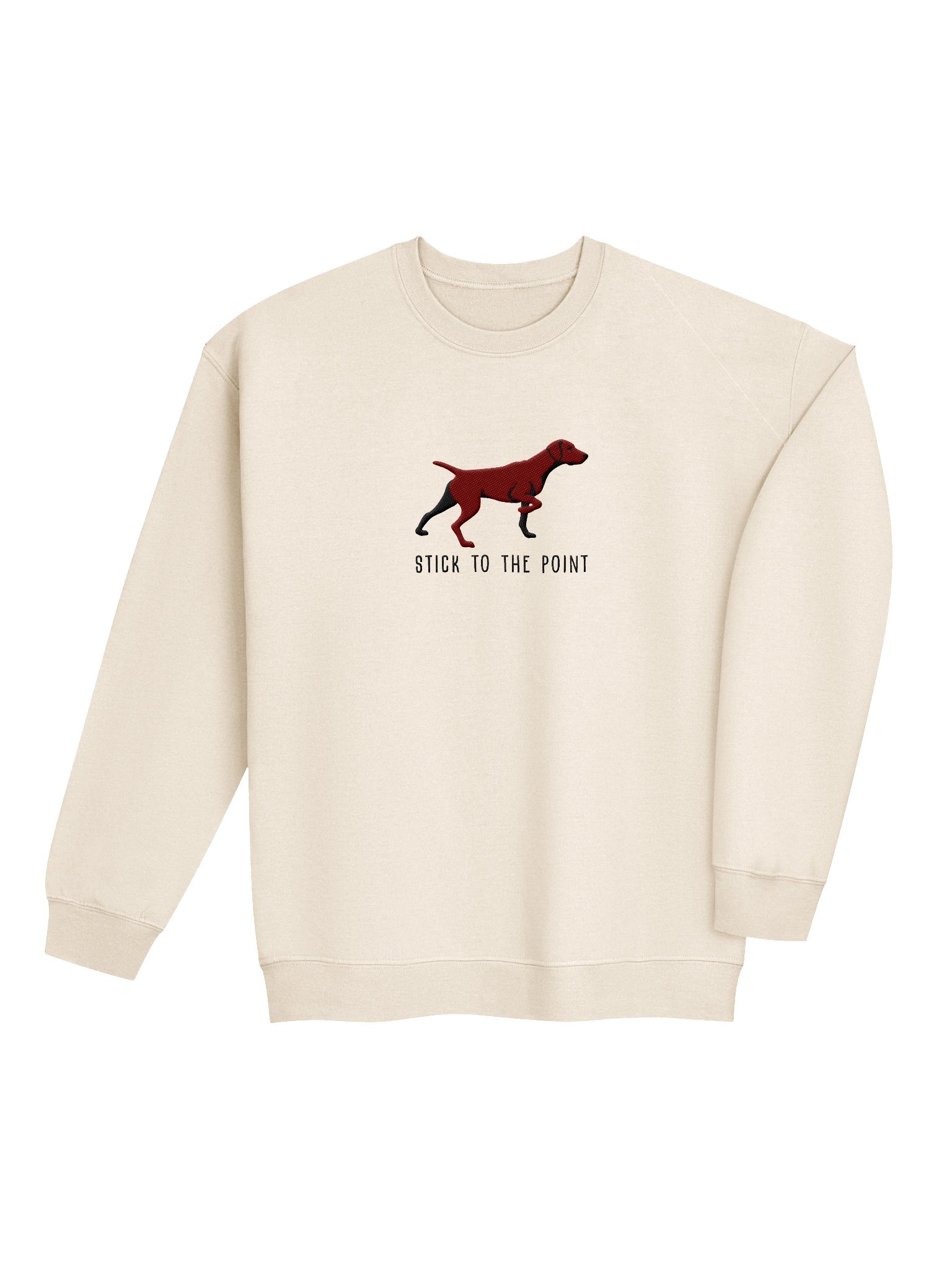 Stick to the Point Sweatshirt (Embroidered) of a German Shorthaired Pointer(Liver) product image (7)