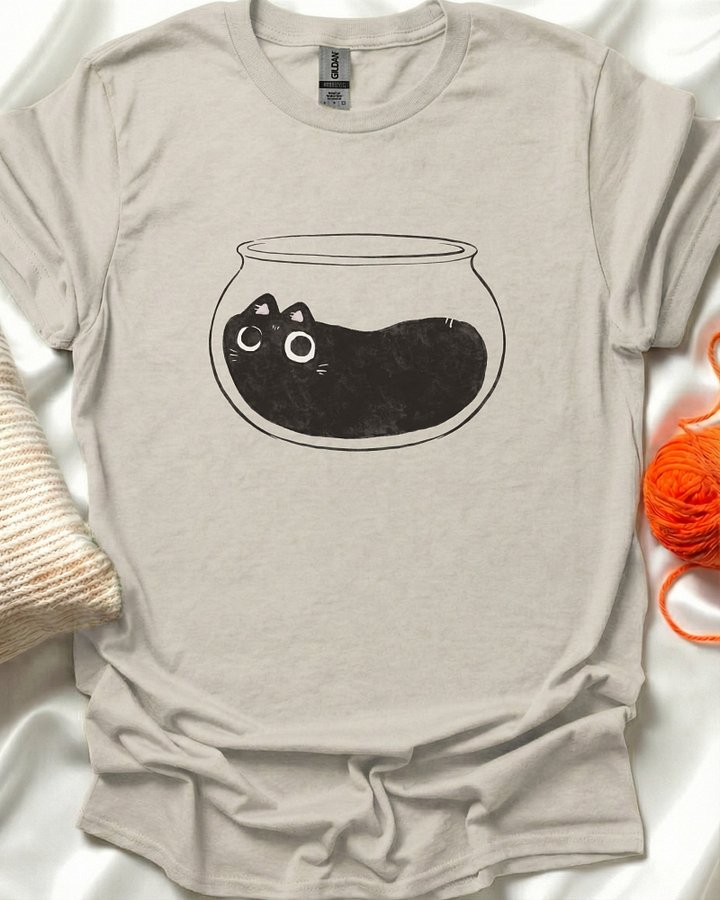 Fishbowl Cat T-Shirt product image (1)