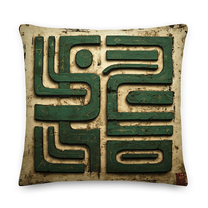 Silent Ridge Ronin – Painterly Samurai Landscape Cushion Cover product image (2)