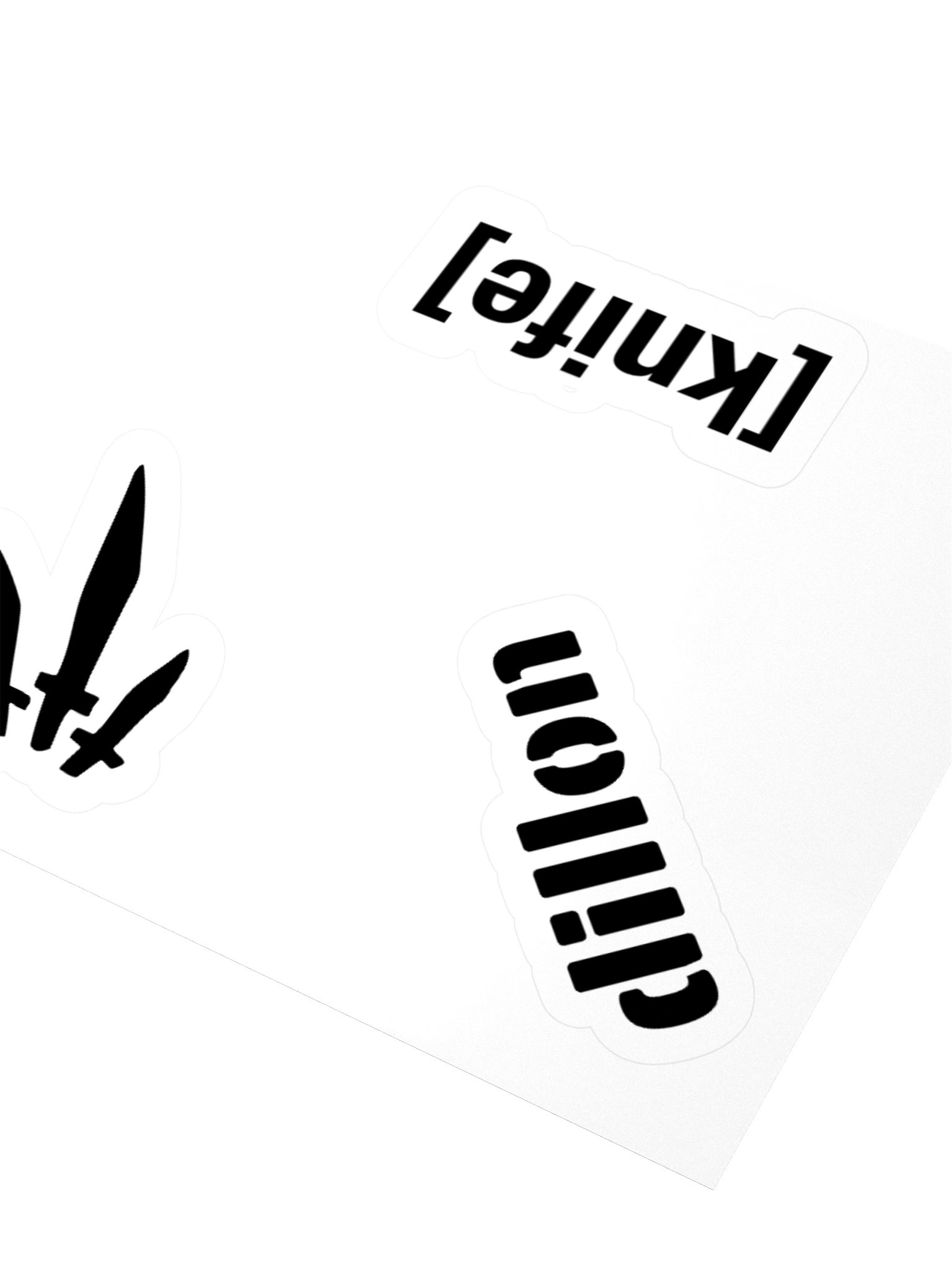[knife] , triblade and dillon sticker product image (3)