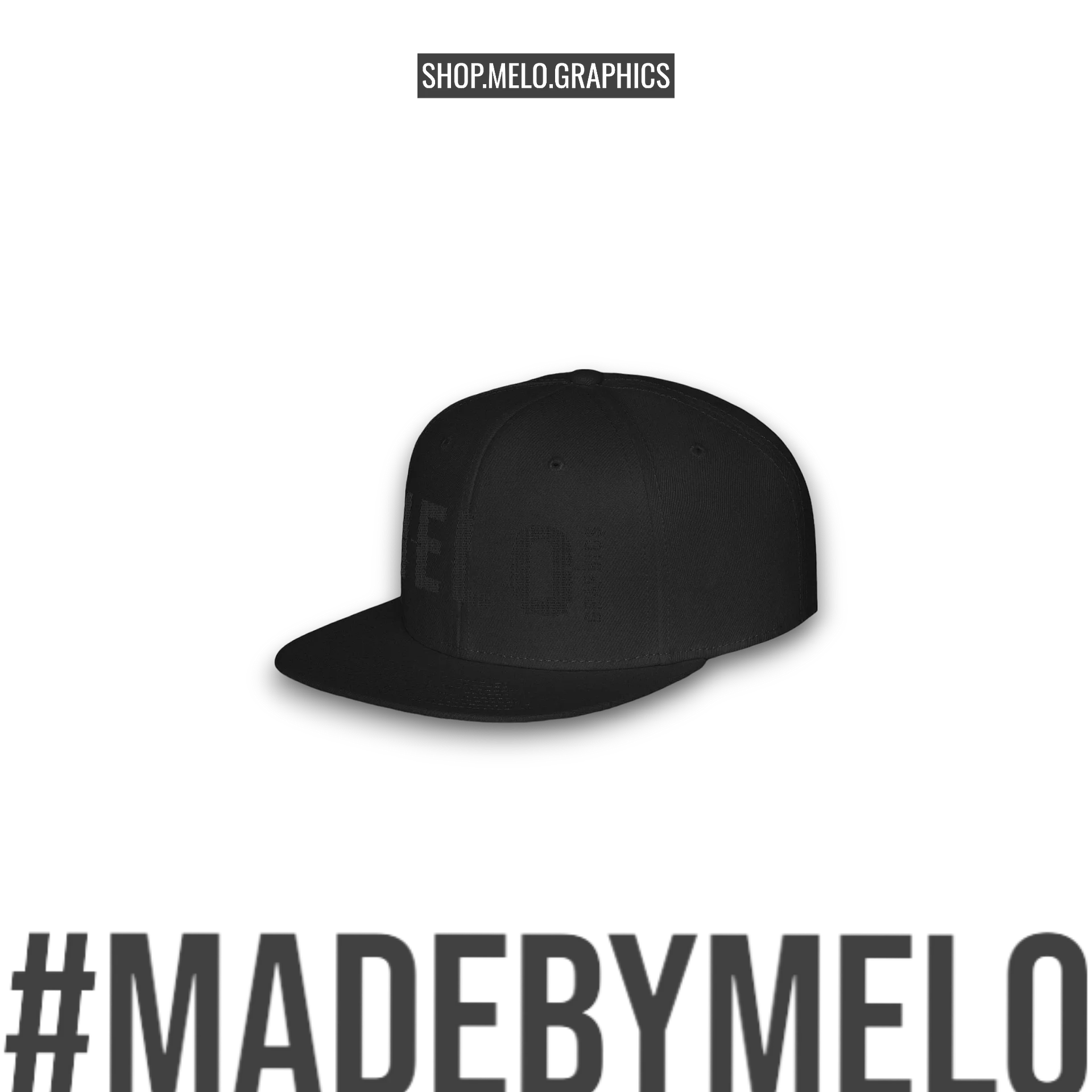 MELOgraphics Classic: Blackout - Snapback Hat | #MadeByMELO product image (5)