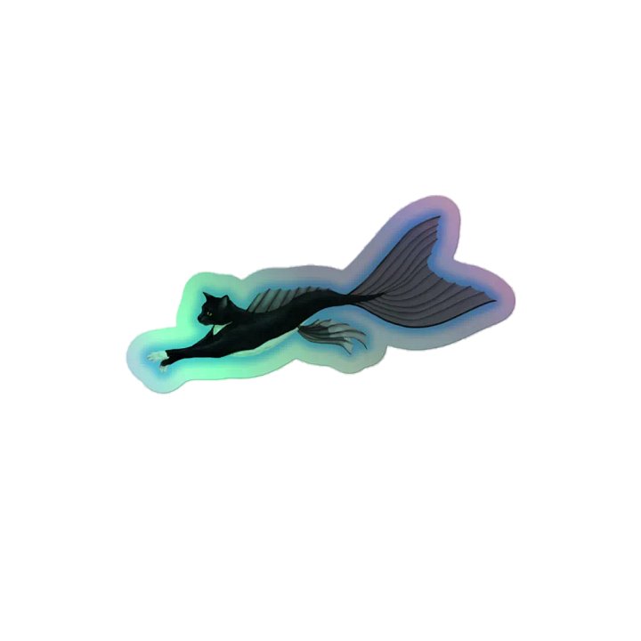 Mermeow Swimming Holo Sticker product image (2)