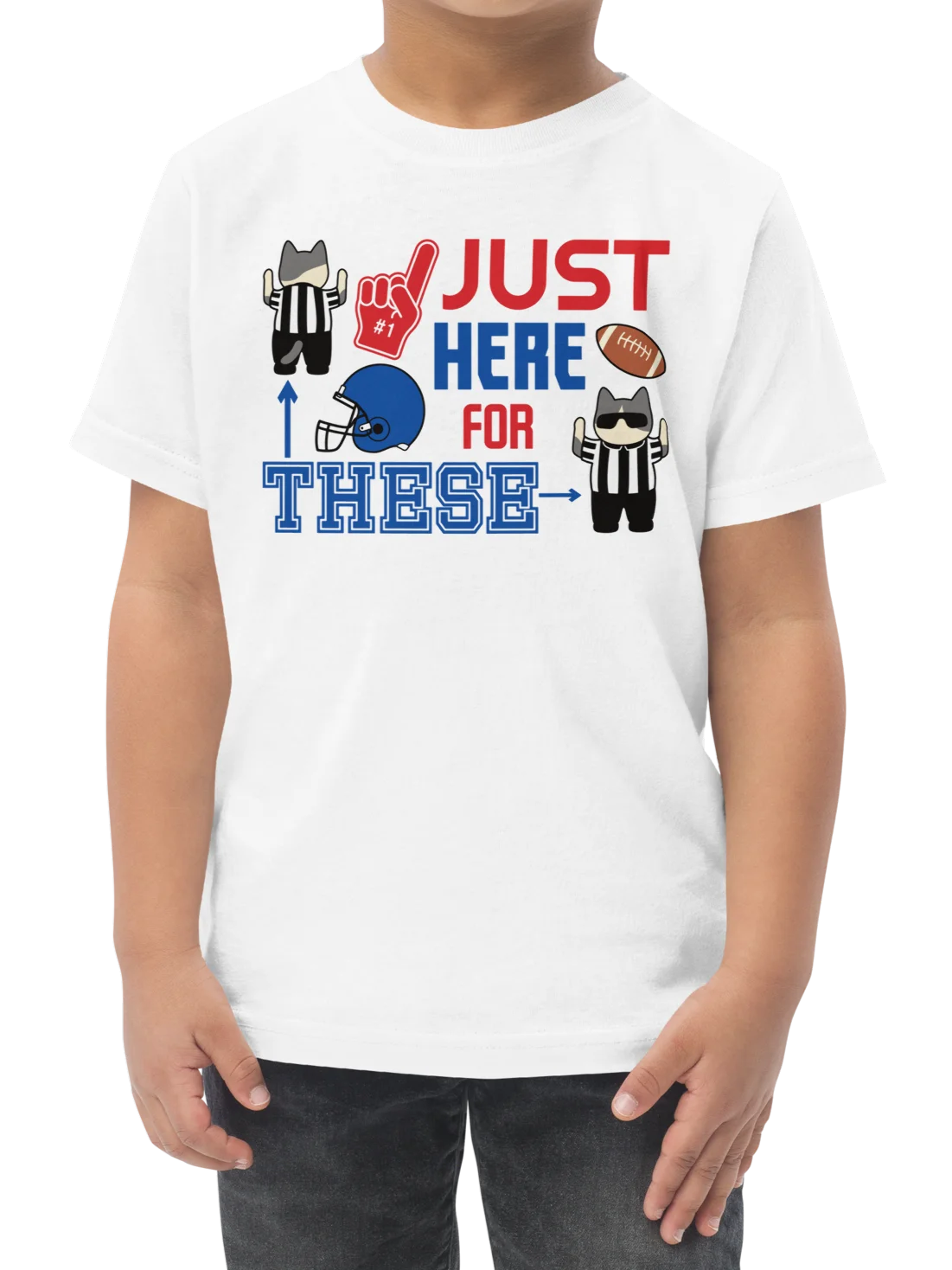 American Football Cat (JUST HERE FOR THESE - touchdown signals) - Toddler T-shirt product image (1)