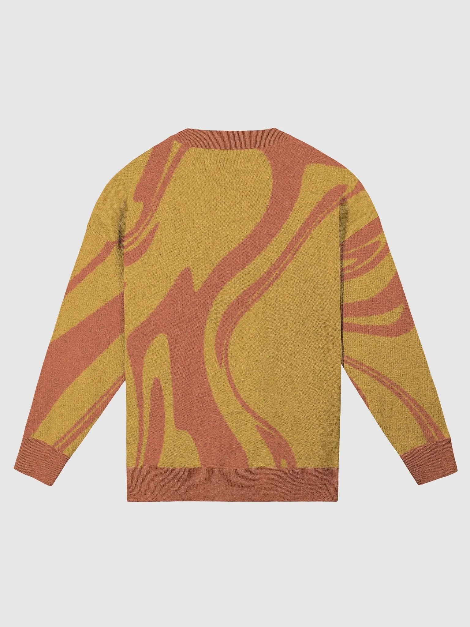 Orange Mustard Swirl Knit Sweater product image (2)