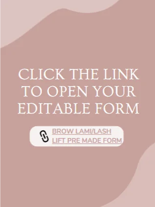 Pre Made Brow Lamination/Lash Lift Consultation Form product image (1)