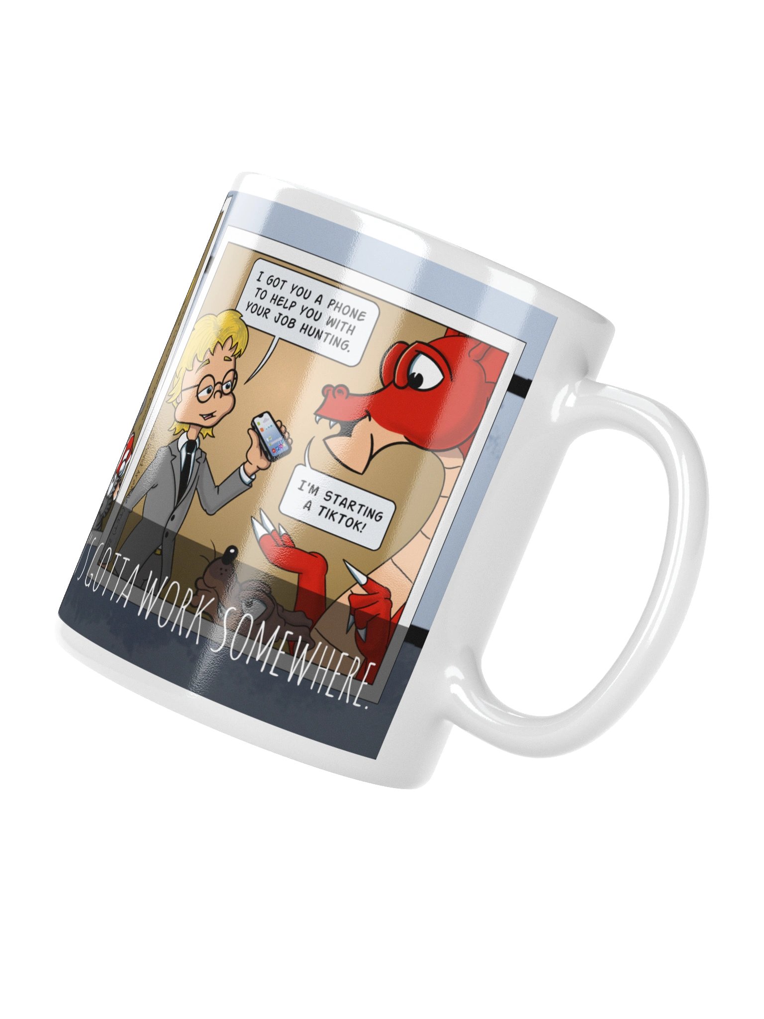 Resident Dragon Comic Work Three-Panel Mug product image (5)