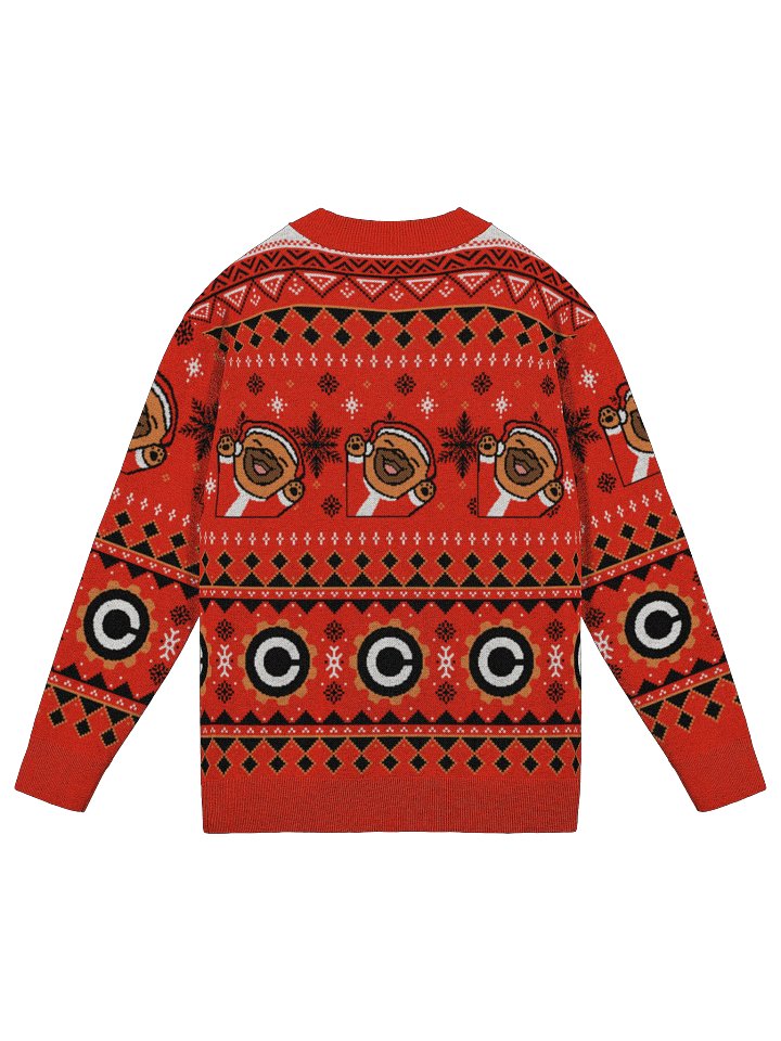 Knitted Cardigan Without Pocket [Red] product image (2)