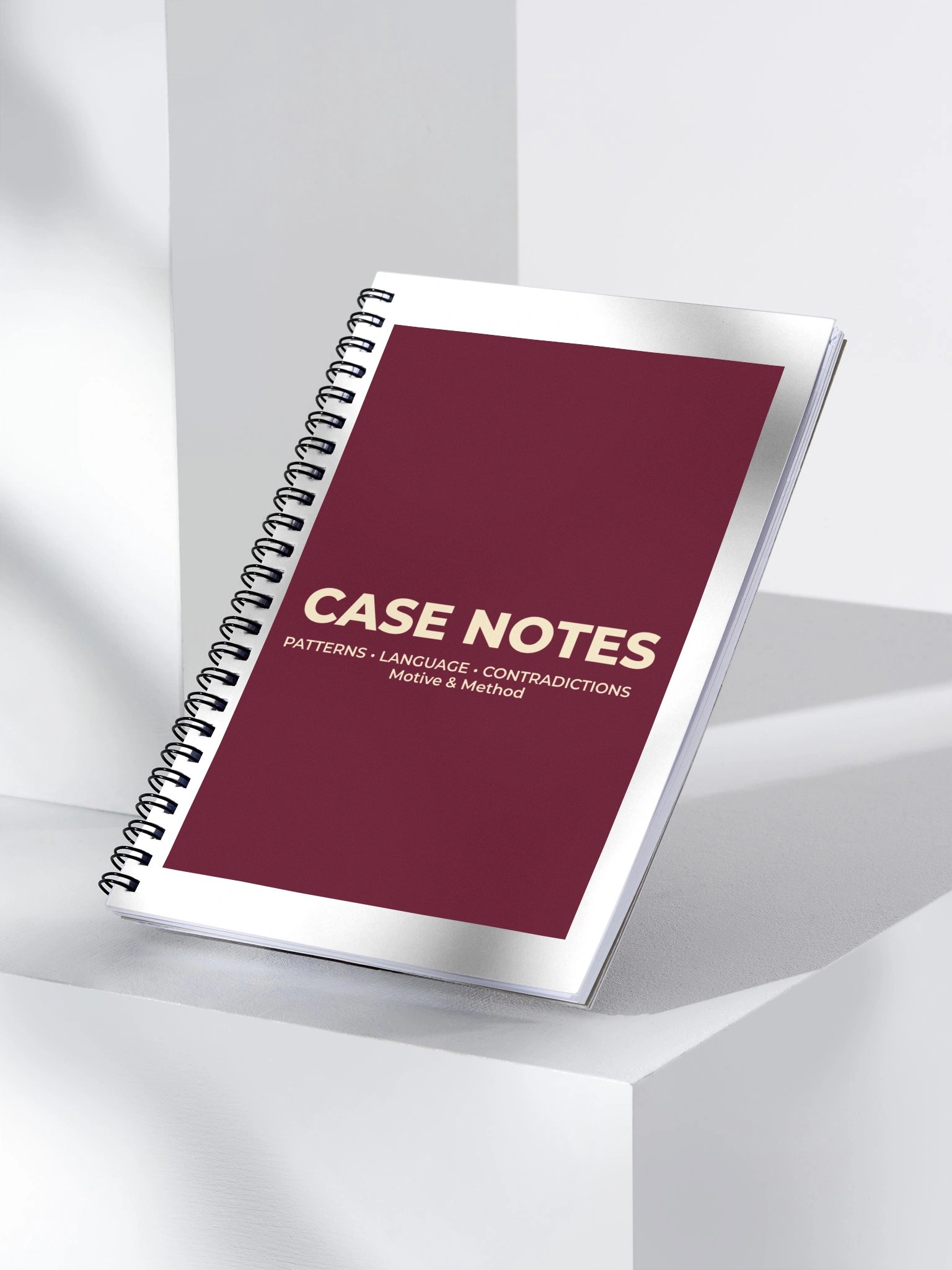 Motive & Method Case Notes Spiral Notebook product image (3)