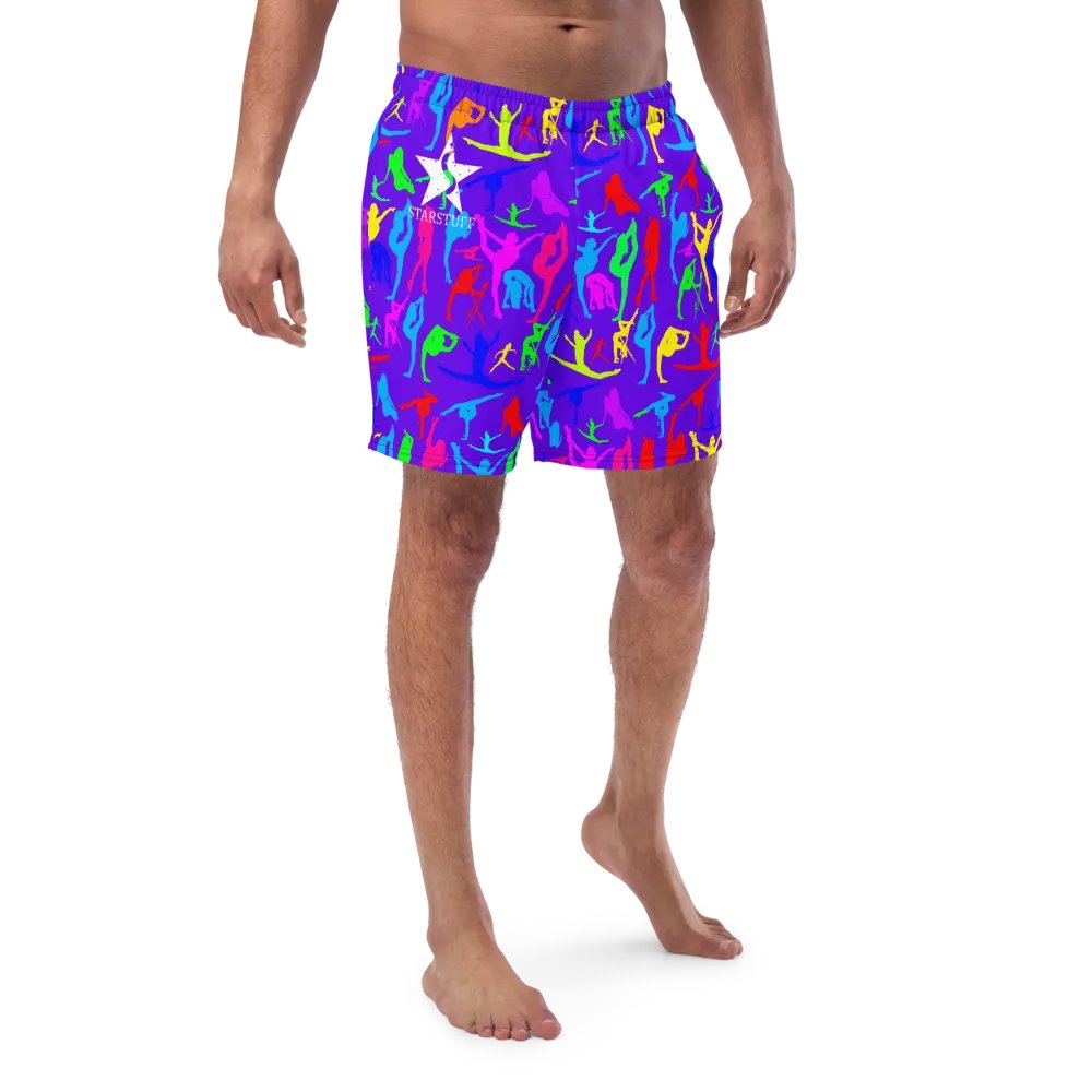 Purple Bright Flexible StarStuff Swim Trunks product image (4)