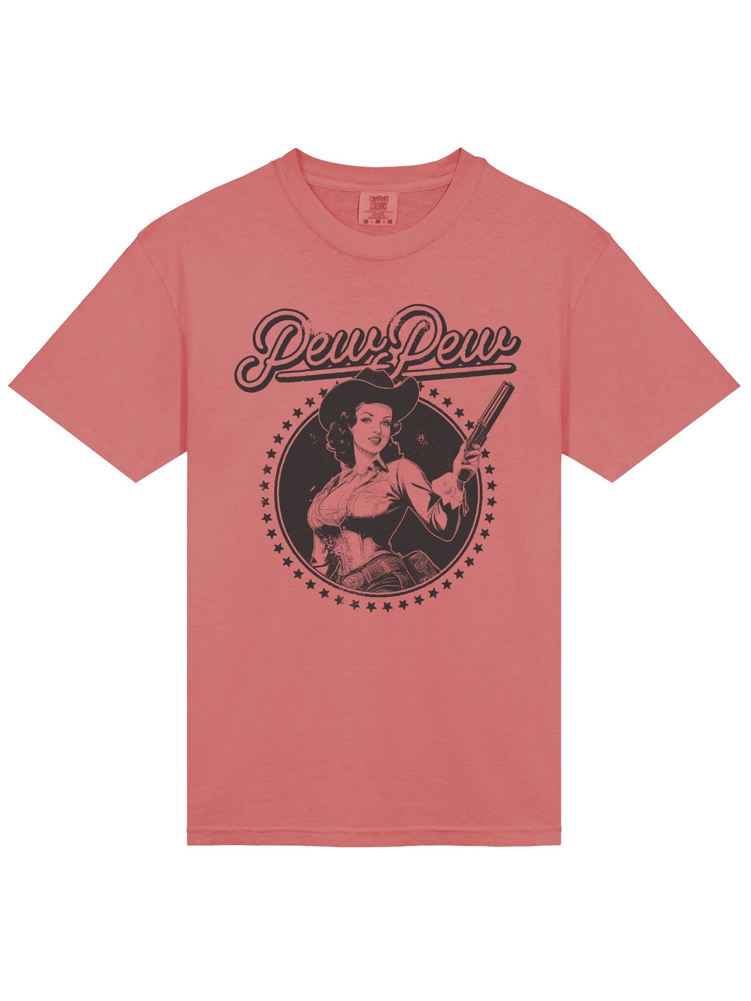 Pew Pew Cowgirl Shirt – Vintage Western Gunslinger Retro Graphic Tee product image (7)
