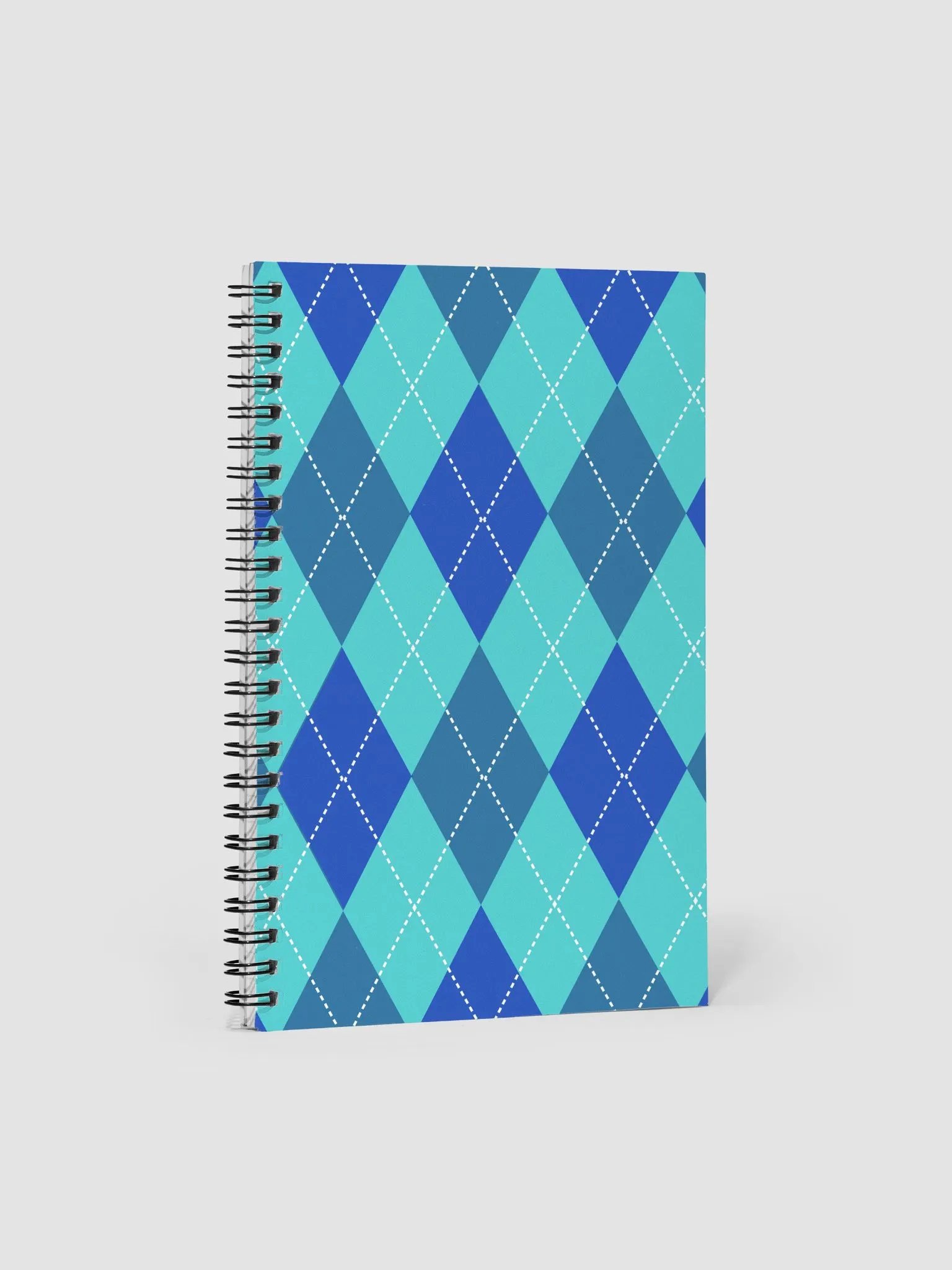 Blue Argyle Spiral Notebook product image (1)