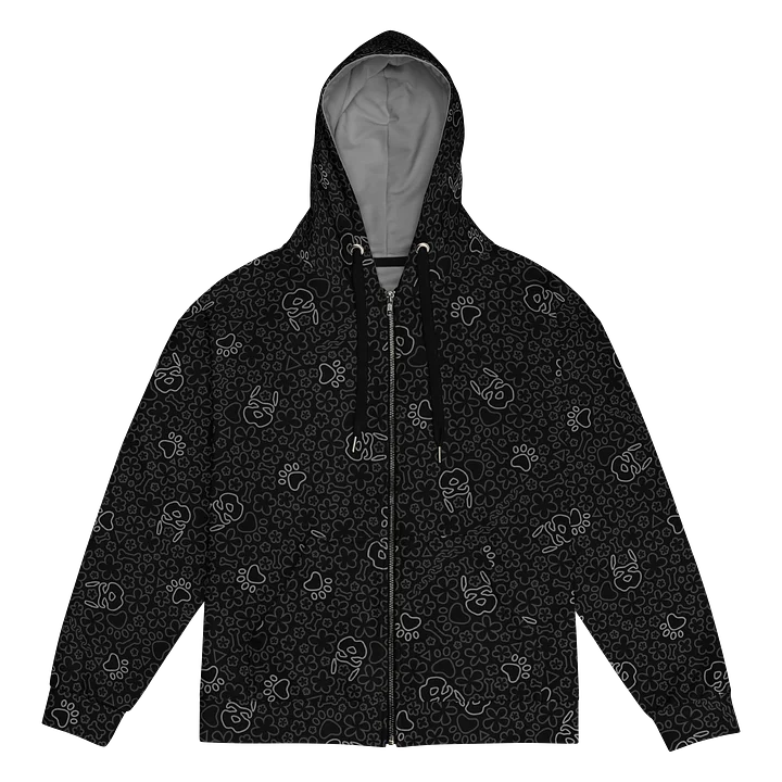 Psych Pattern Zip-Up Hoodie - Night Grey product image (1)