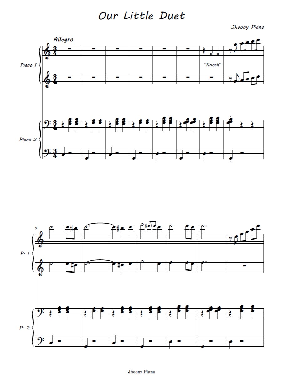 Our Little Duet - Sheet Music product image (1)