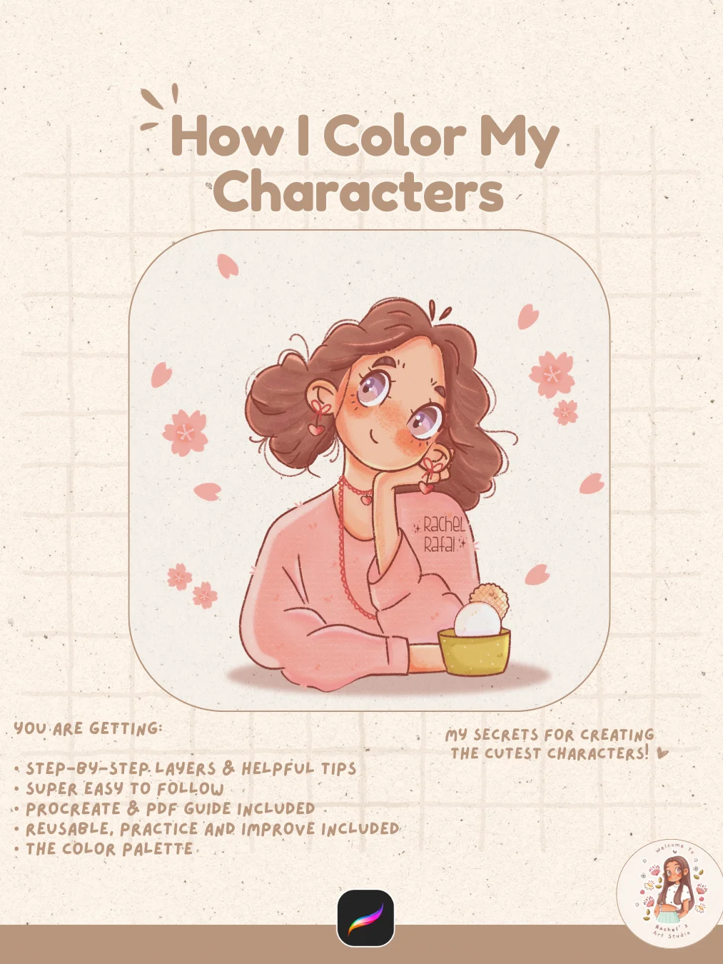 How I color my characters 🌸 Step-by-Step Procreate Tutorial ✨ product image (1)