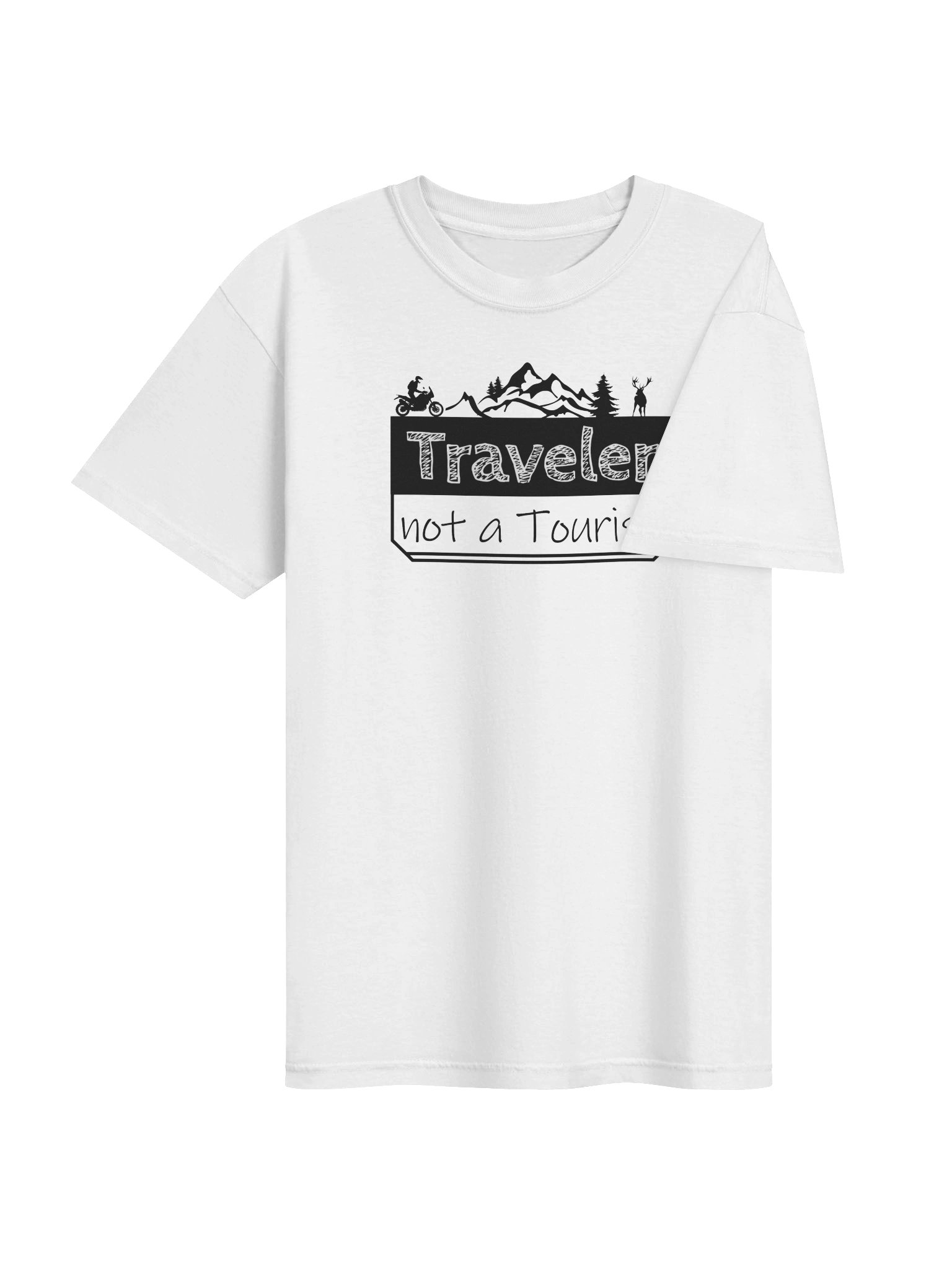 Traveler not a Tourist | Adventure Motorcycle T-Shirt product image (4)