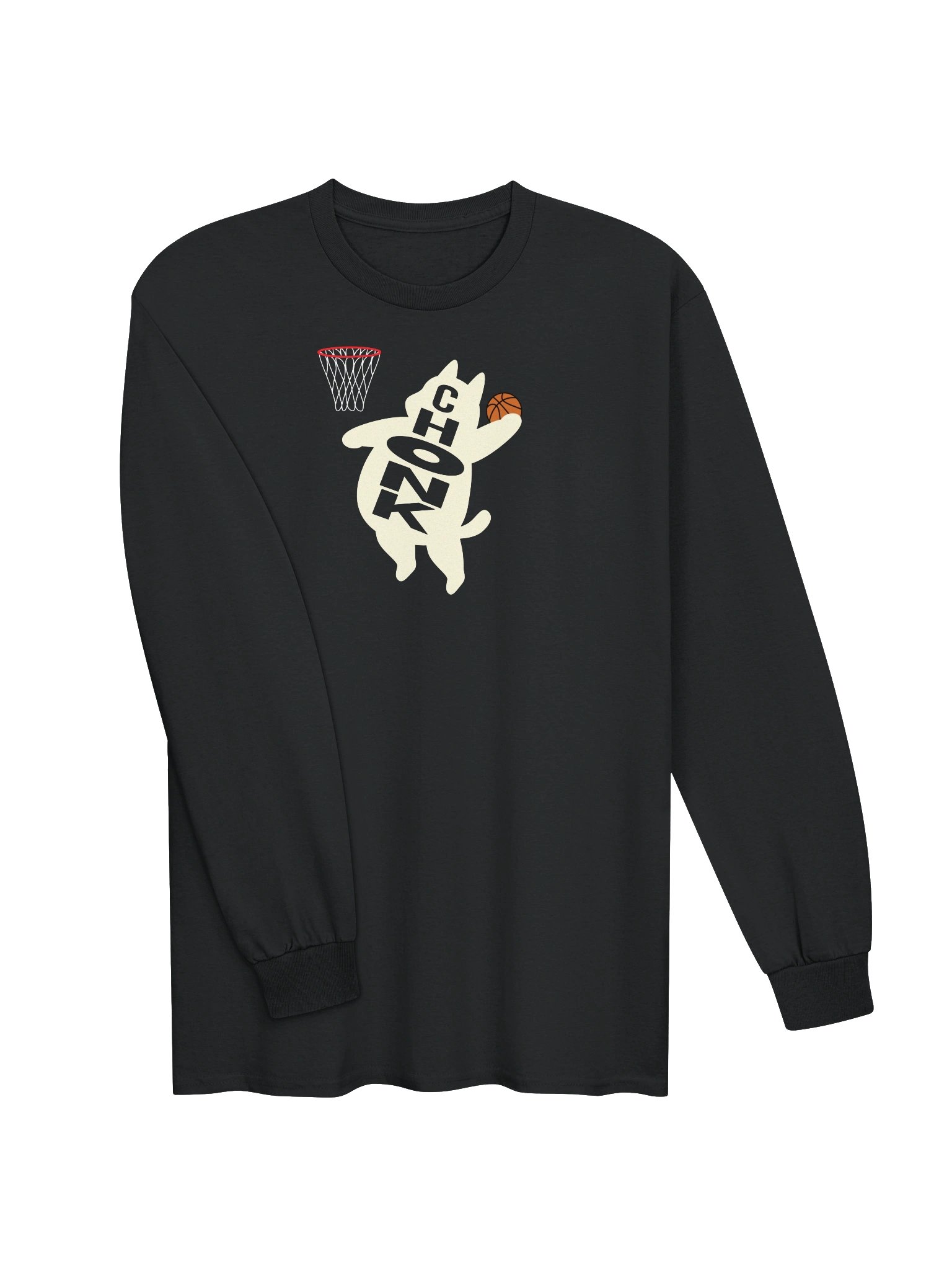 Basketball Chonk Cat - Unisex Adult Long Sleeve T-shirt product image (2)