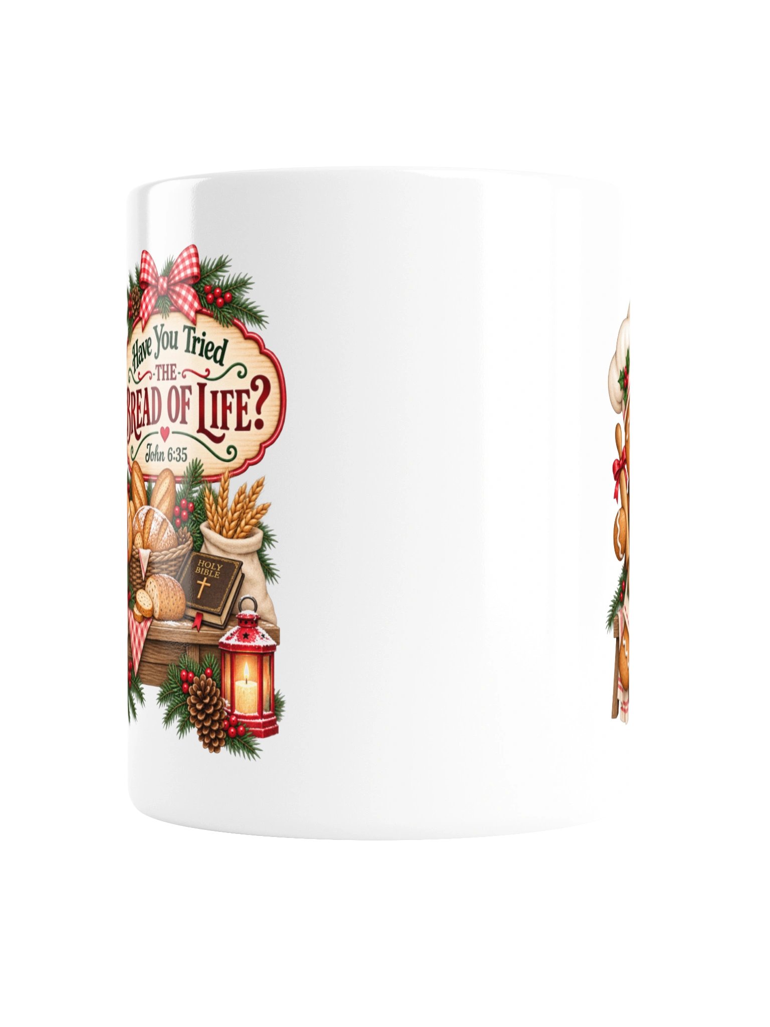 Bread of Life Christmas Mug | Cute Gingerbread Christian Coffee Mug | John 6:35 Faith Gift product image (4)