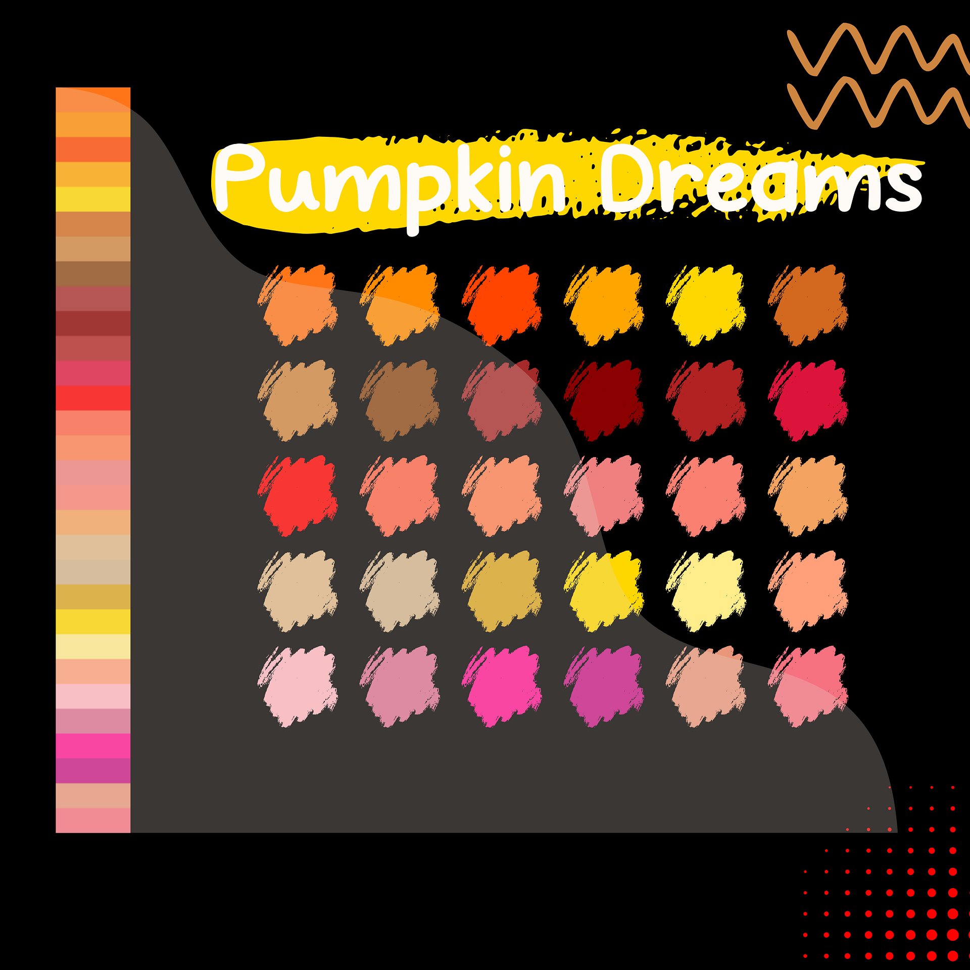 Pumpkin Dreams Procreate Color Palette with HEX Codes ★ DIGITAL ★ product image (2)