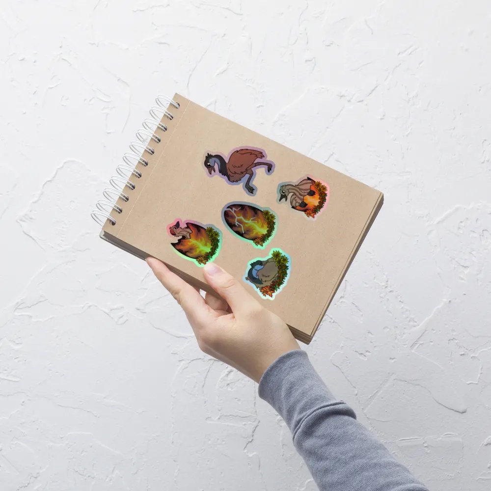 RAWR Ember Holographic Stickers product image (2)