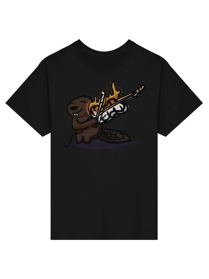Flaming Violin Beaver T-Shirt product image (1)