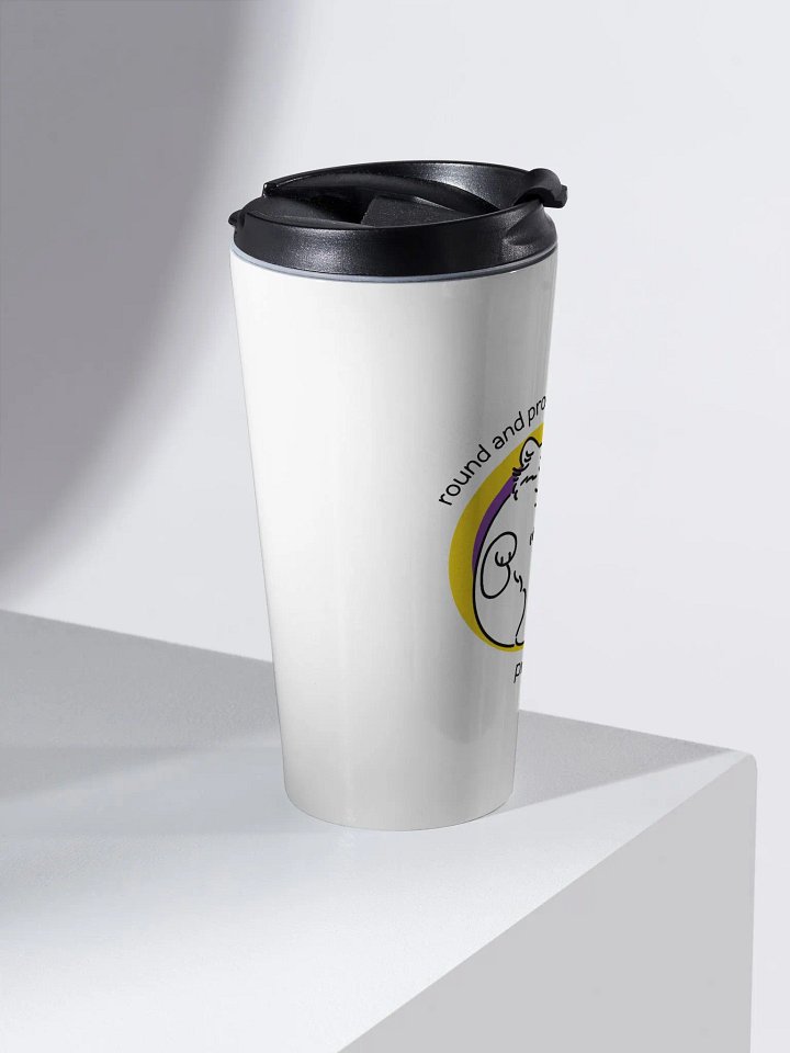 Round and Proud Manul Intersex Version - Steel Travel Mug product image (2)